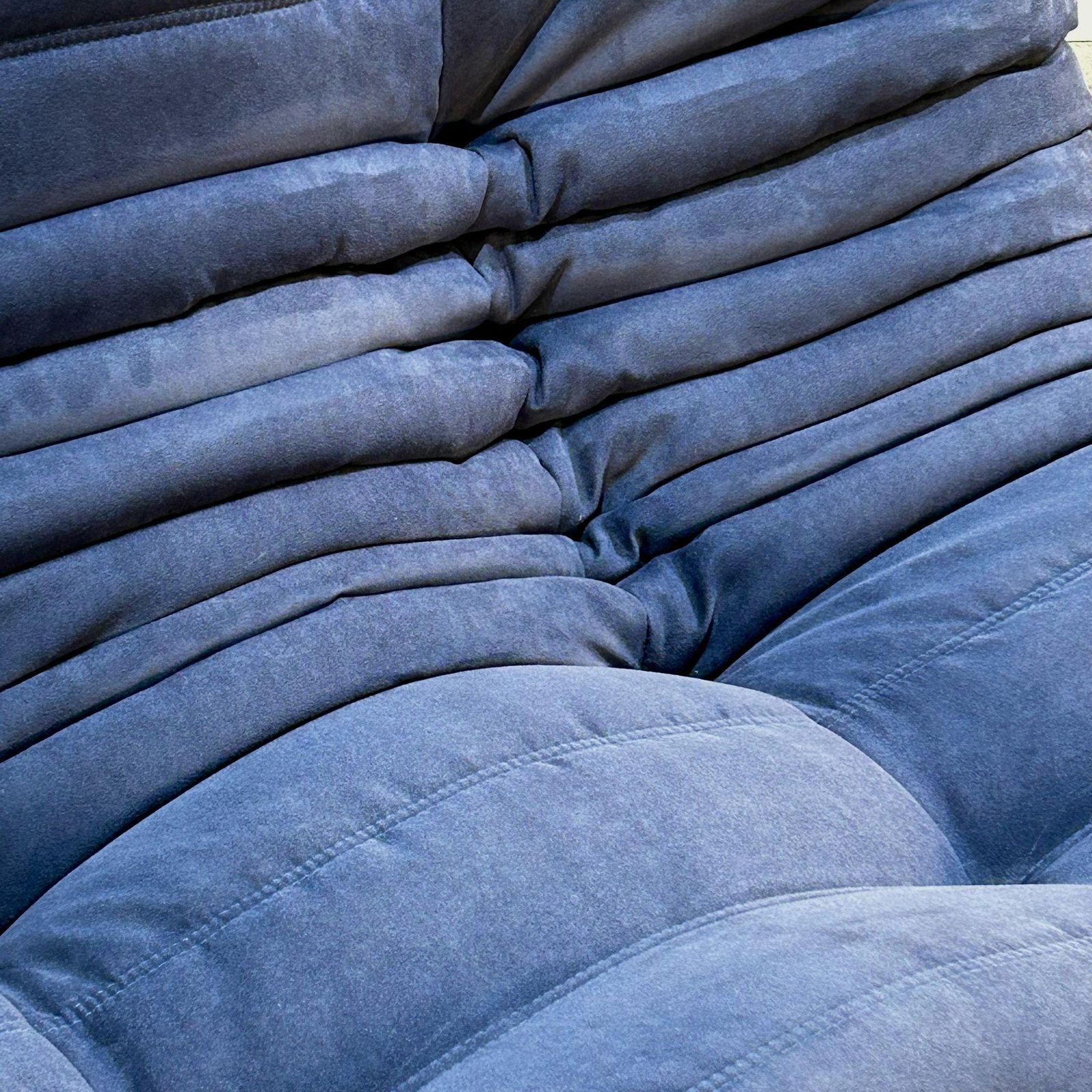 Ligne Roset By Michel Ducaroy Togo Blue Modular Sofa And Footstool, Set Of Five photo buy