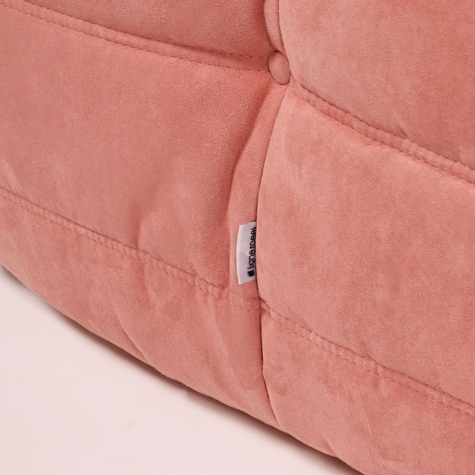 Ligne Roset Pink Togo Armchair And Footstool By Michel Ducaroy, Set Of Two photo vinterior