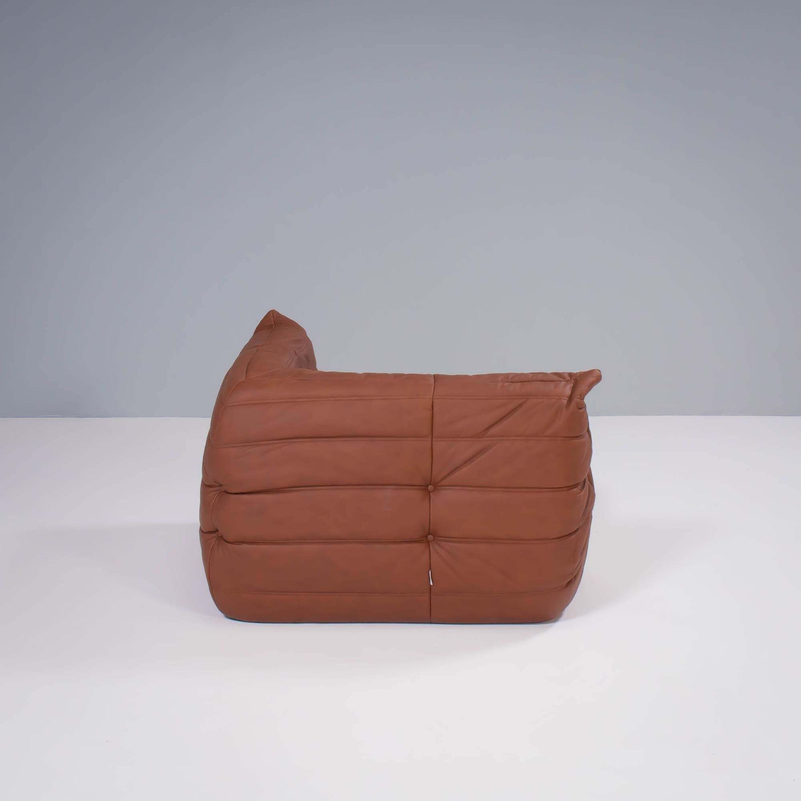 photo buy Michel Ducaroy For Ligne Roset Togo Brown Leather Modular Sofa, Set Of Five