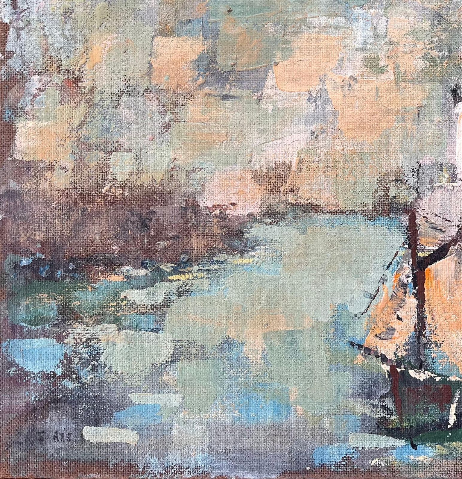 Fanch Lel French Impressionist Seascape Of Sailboats And Lighthouse In Soft Pastels photo Art