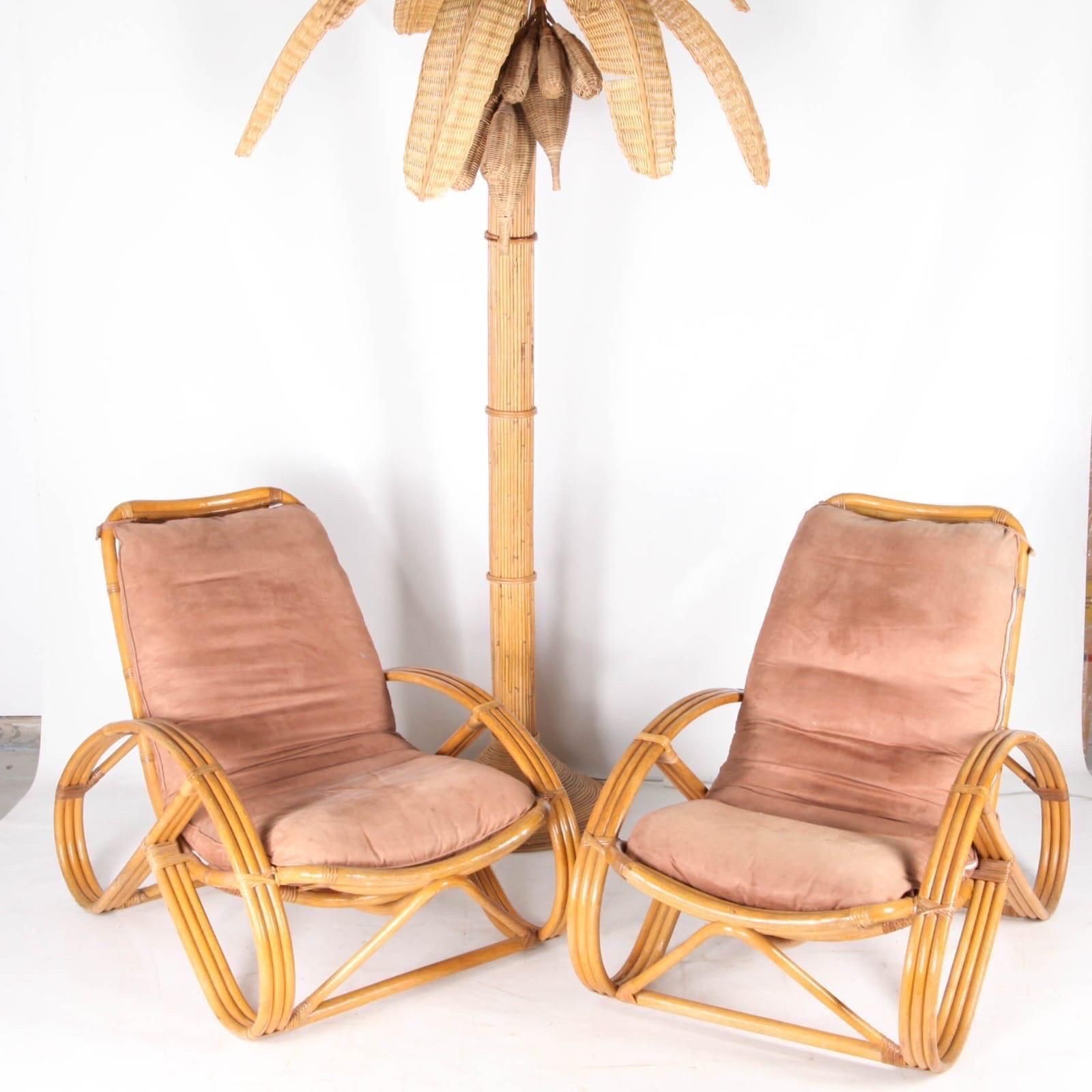Pair Of Rattan « Bretzel » Armchairs photo buy
