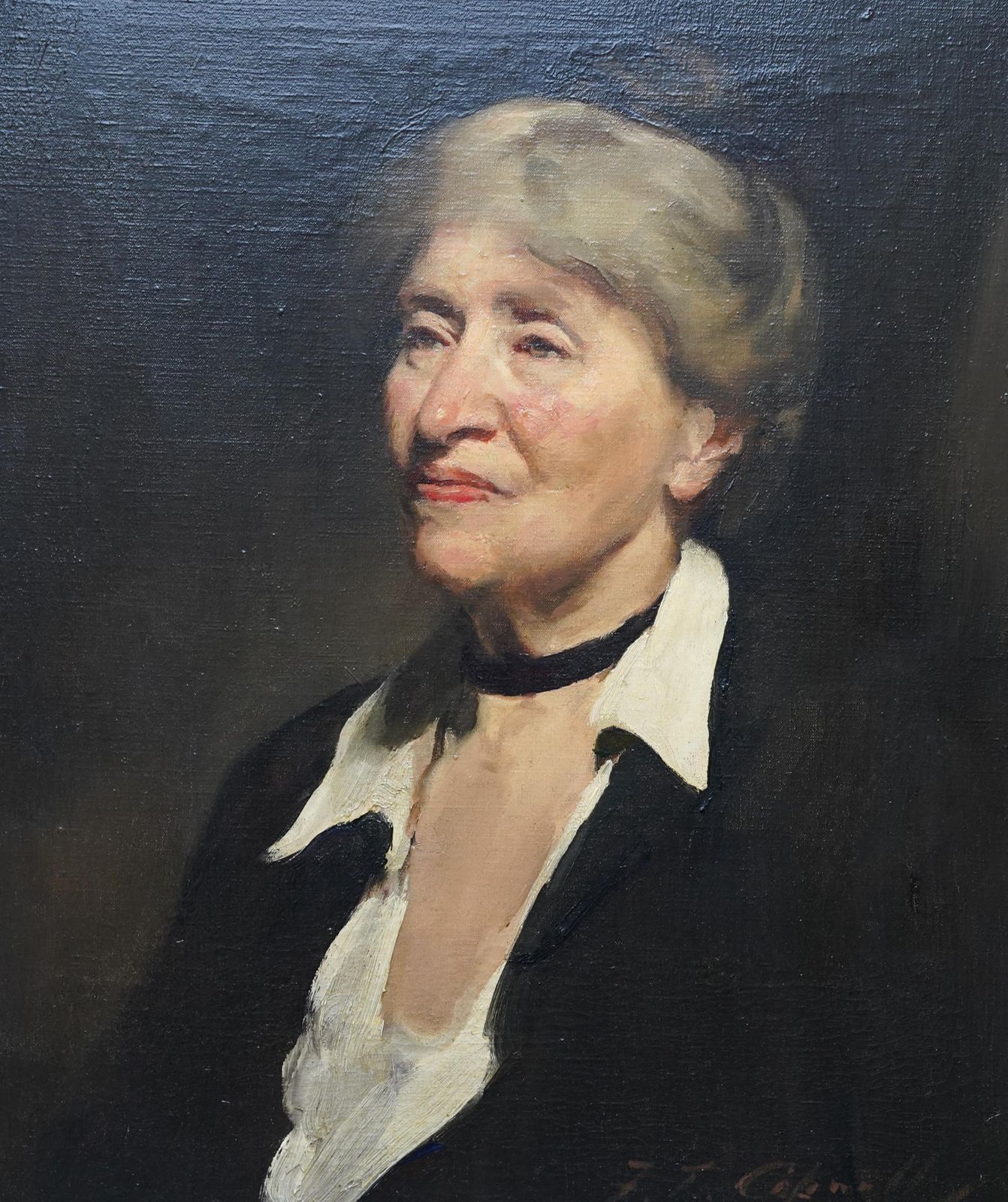 photo furniture Frank Thomas Copnallportrait Of Charlotte Illingworth   British Edwardian Art Oil Painting Vg Provcirca 1910