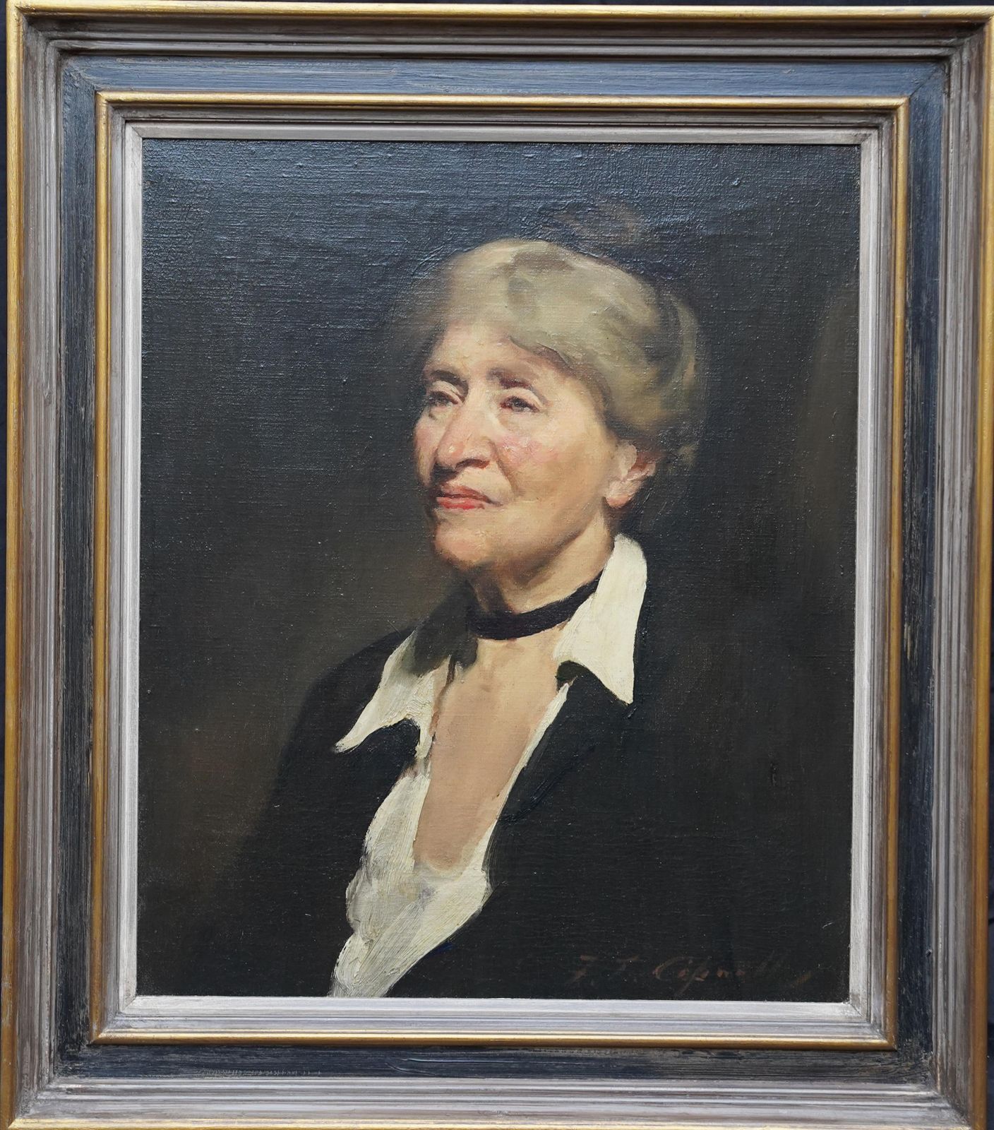 photo for sale Frank Thomas Copnallportrait Of Charlotte Illingworth   British Edwardian Art Oil Painting Vg Provcirca 1910