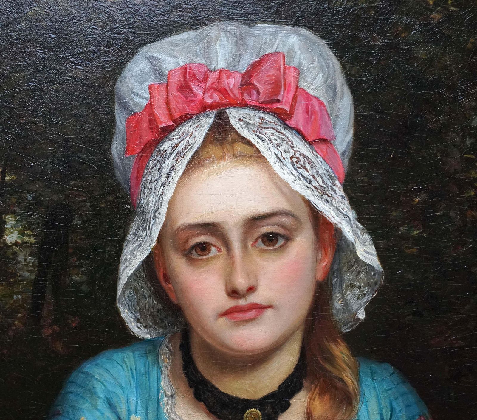 Charles Sillem Lidderdalepensive Thoughts   A Portrait   British 1872 Victorian Art Oil Painting1872 photo for sale