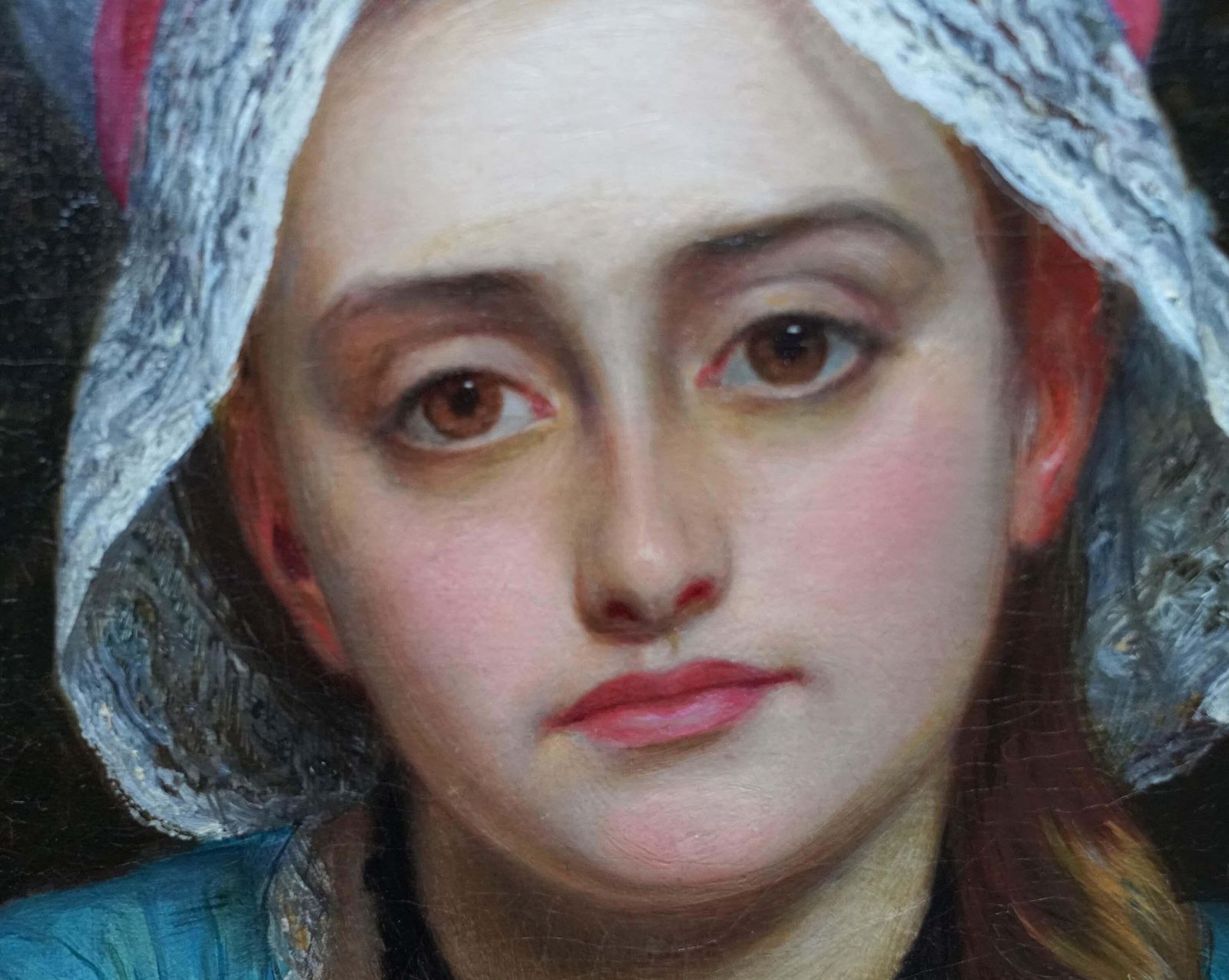 Charles Sillem Lidderdalepensive Thoughts   A Portrait   British 1872 Victorian Art Oil Painting1872 photo Art