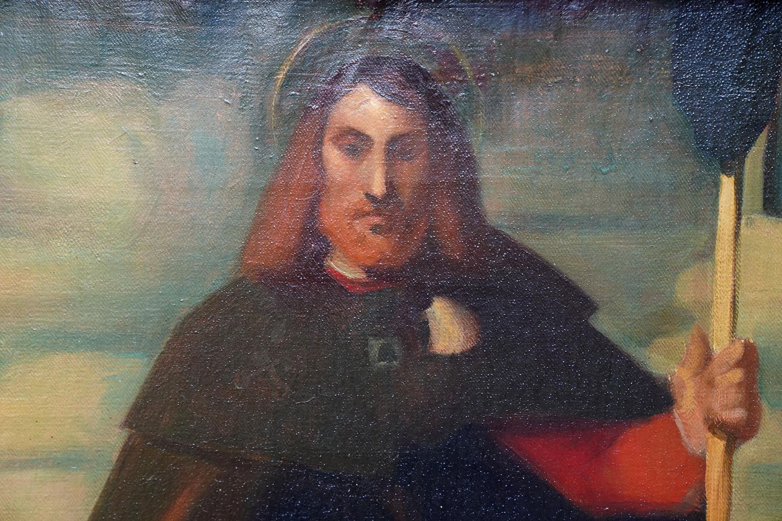 Wilfred Gabriel De Glehnsaint Roch With Saint Jerome + Saint Sebastian   British Edwardian Oil Paintingcirca 1910 photo Art