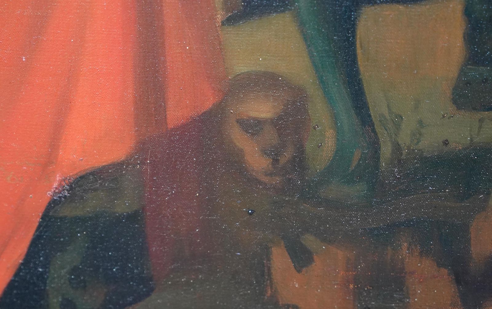 Wilfred Gabriel De Glehnsaint Roch With Saint Jerome + Saint Sebastian   British Edwardian Oil Paintingcirca 1910 photo buy