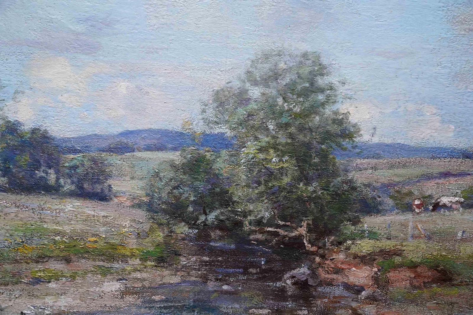 Joseph Morris Hendersonstirling River Landscape Scotland   Scottish Impressionist 1910 Art Oil Paintingcirca 1910 photo vinterior