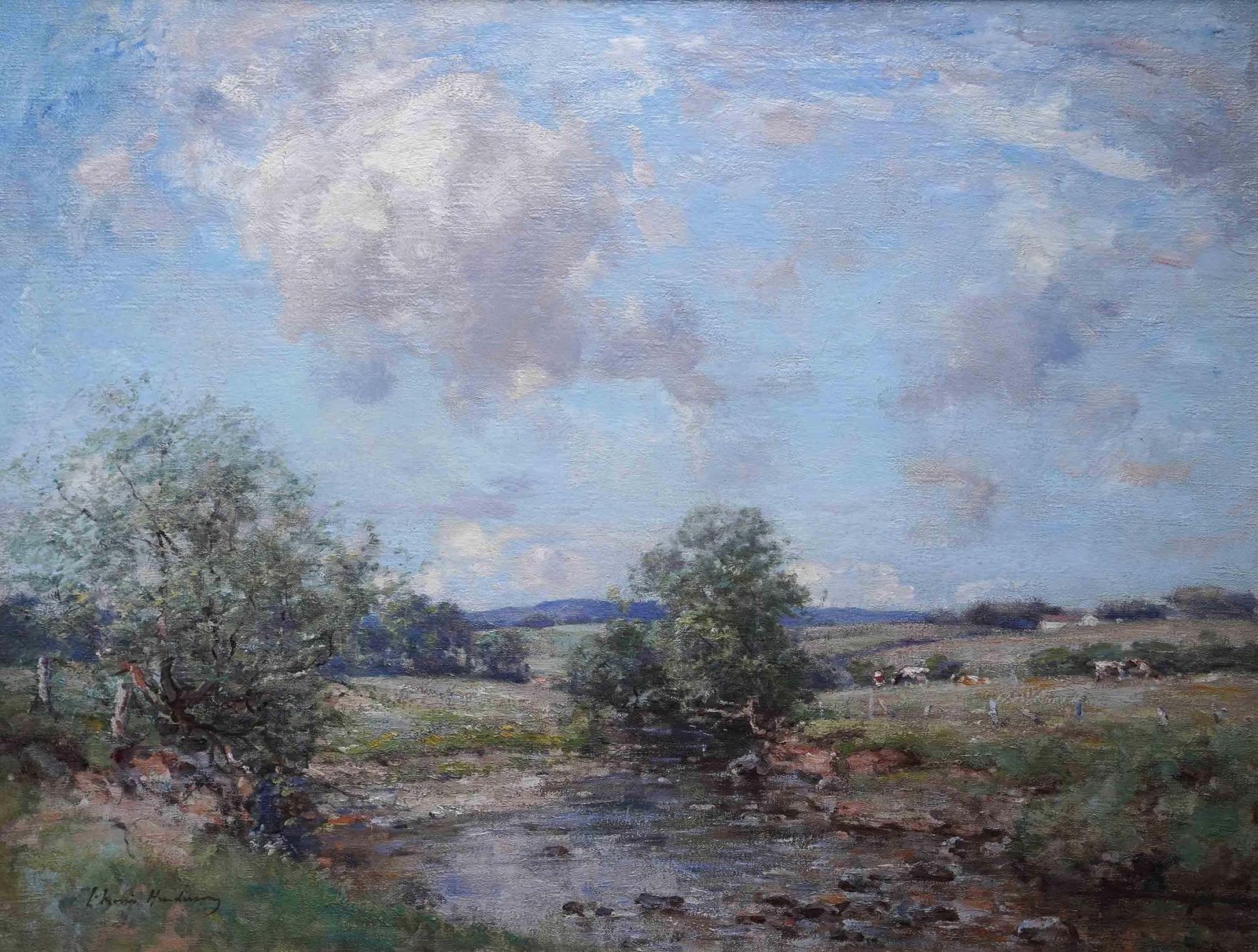 7649.0 Joseph Morris Hendersonstirling River Landscape Scotland   Scottish Impressionist 1910 Art Oil Paintingcirca 1910 photo