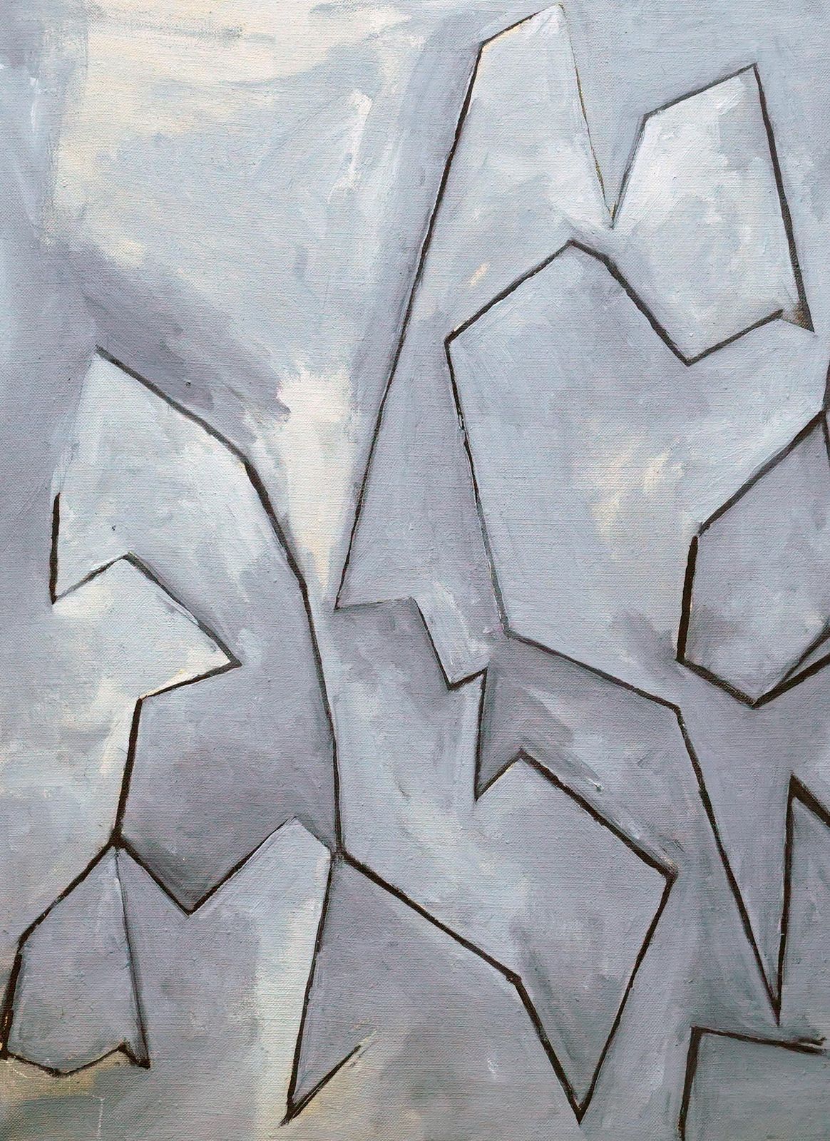 Penelope Ellisconceptual Abstract VII   British Sixties Art Oil Painting Female Artist1963 photo for sale