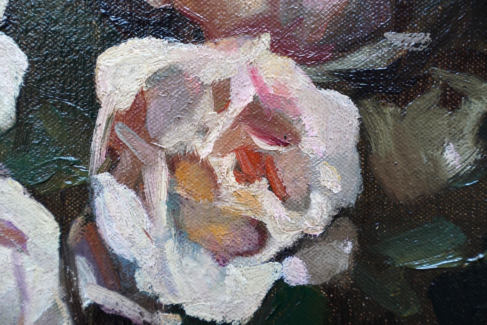 David Alisonstill Life Of Roses   Scottish Colourist Thirties Art Floral Oil Painting Flowercirca 1930 photo vintage