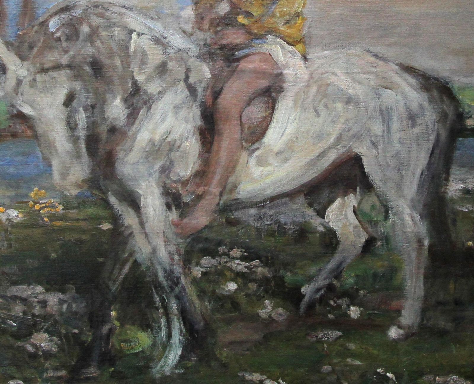 James Jebusa Shannonportrait Of Artist's Grandson   Edwardian Impressionist Horse Art Oil Paintingcirca 1904 photo Art