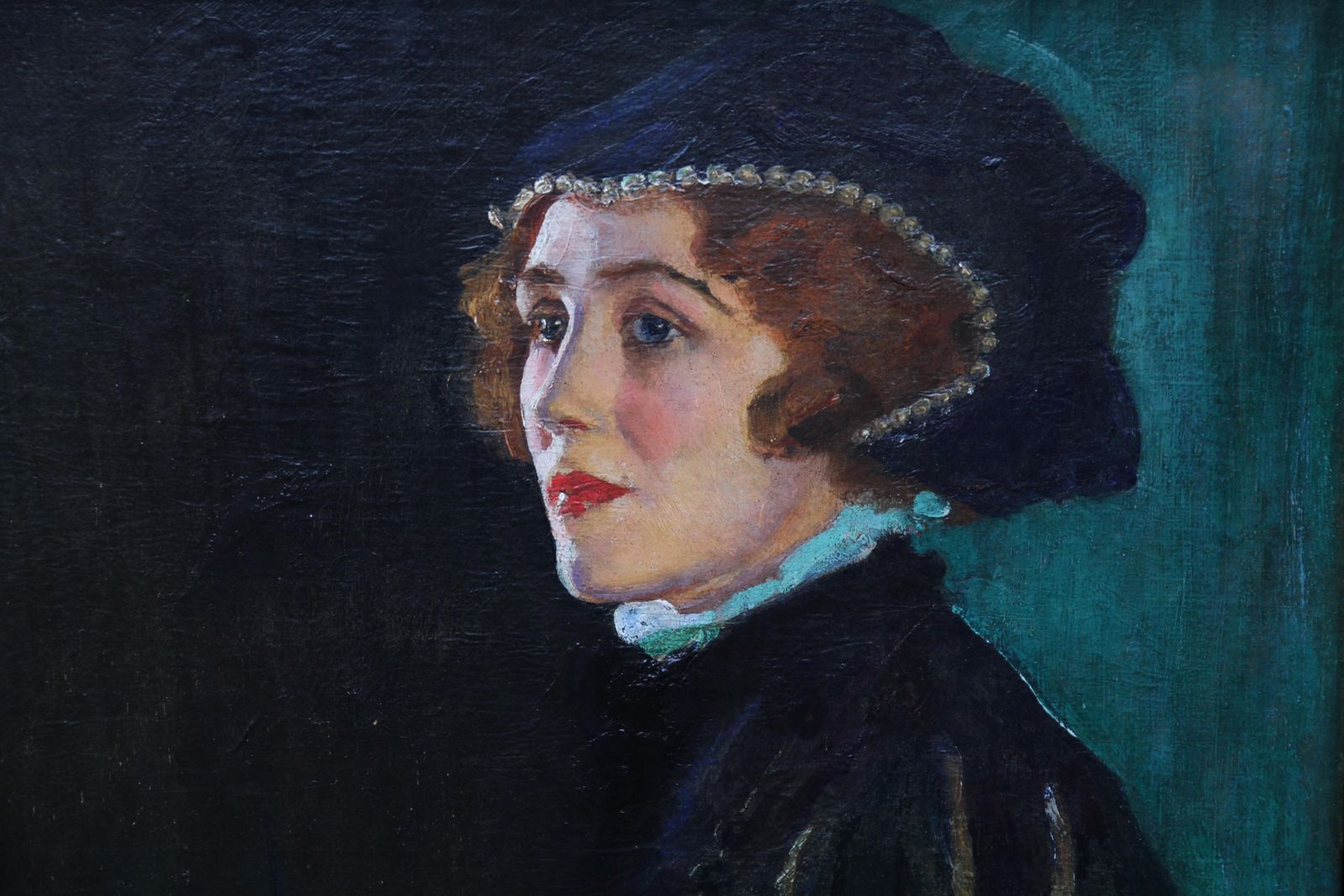 George Carr Drinkwatercecily Byrne As Mary Stewart   British Art 30's Actress Portrait Oil Paintingcirca 1930 photo 6884.0