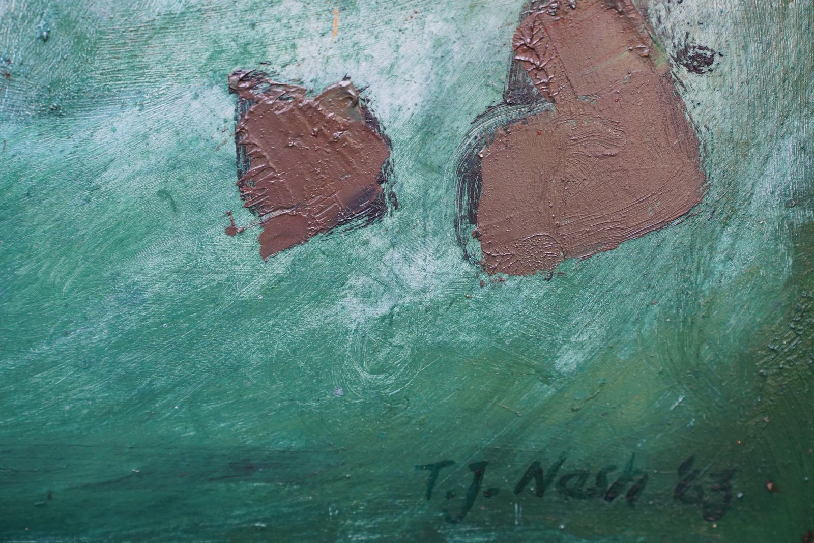 photo furniture Tom Nashabstract Valley   Welsh 1963 Art Abstract Landscape Oil Painting1963