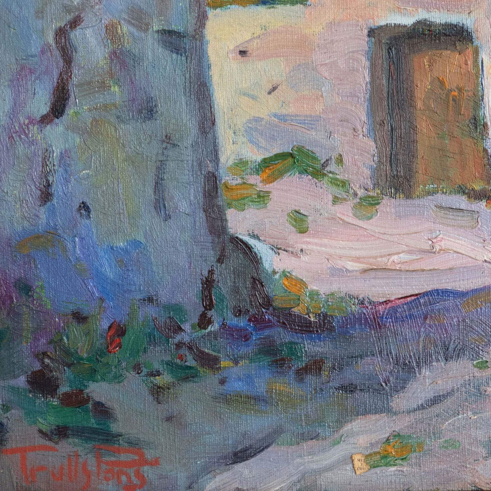 Caserras Village Street Scene – Impressionist Original Oil By Ramon Trulls Pons photo 1464.0