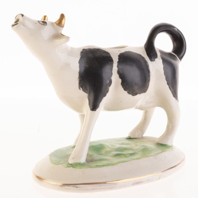 Antique Staffordshire Pottery Cow Creamer 19th Century
