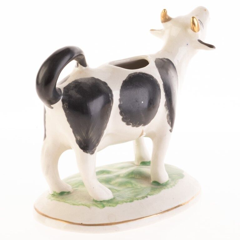 Antique Staffordshire Pottery Cow Creamer 19th Century photo furniture