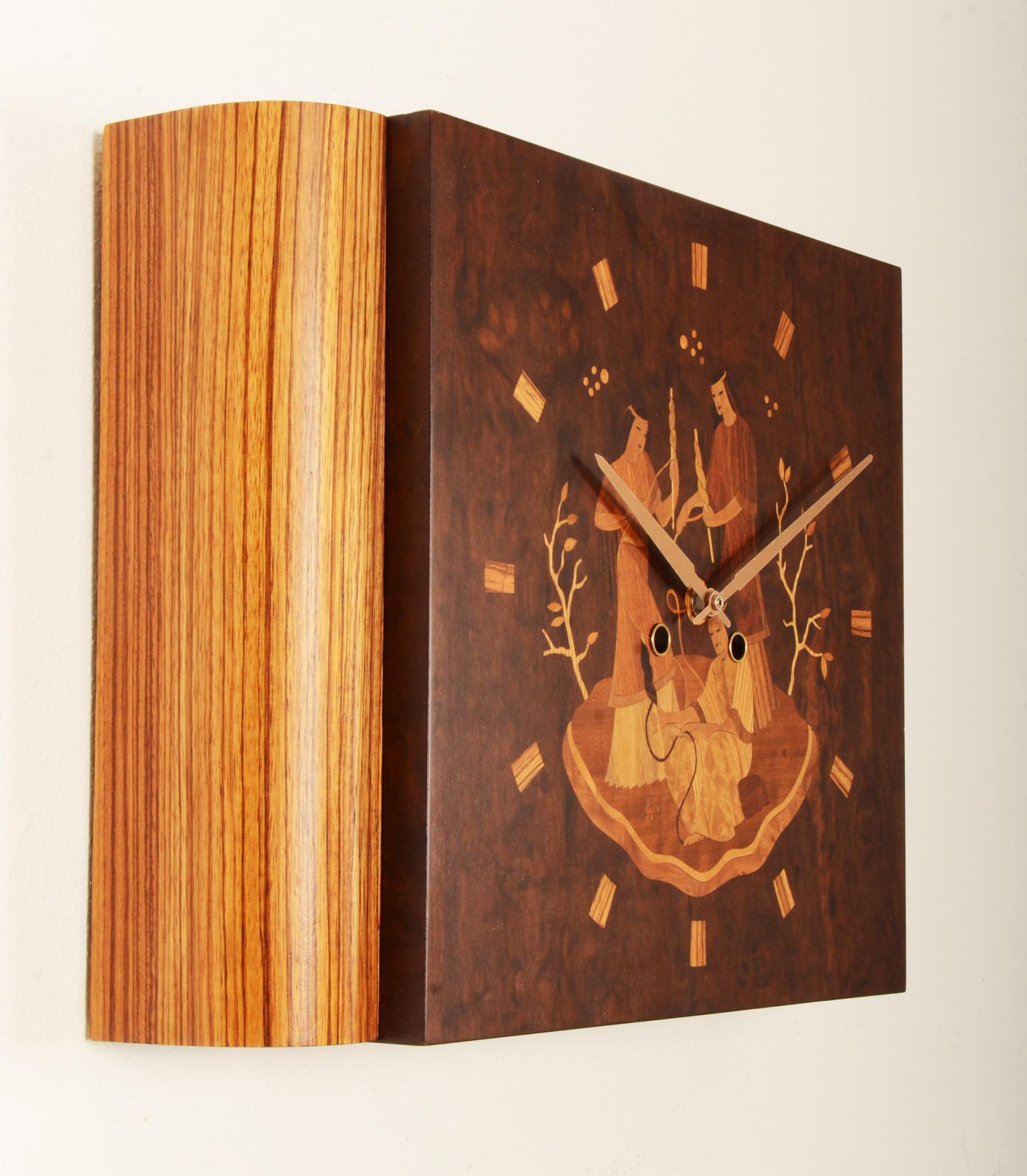 Wall Clock By Mjolby Intarsia From The Late 1930s photo 1027.0