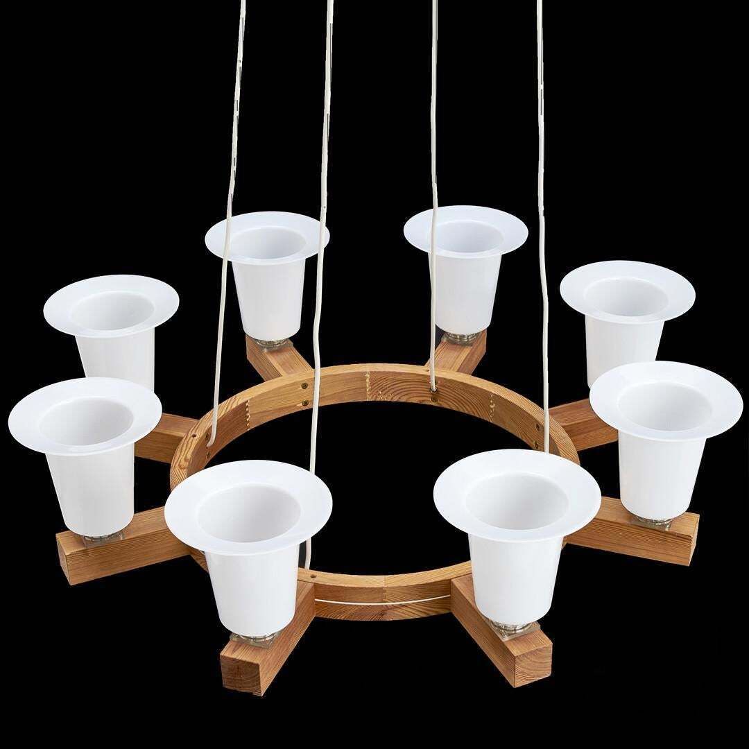 Uno & östen Kristiansson 1960s Chandelier For Luxus, Sweden photo vinterior