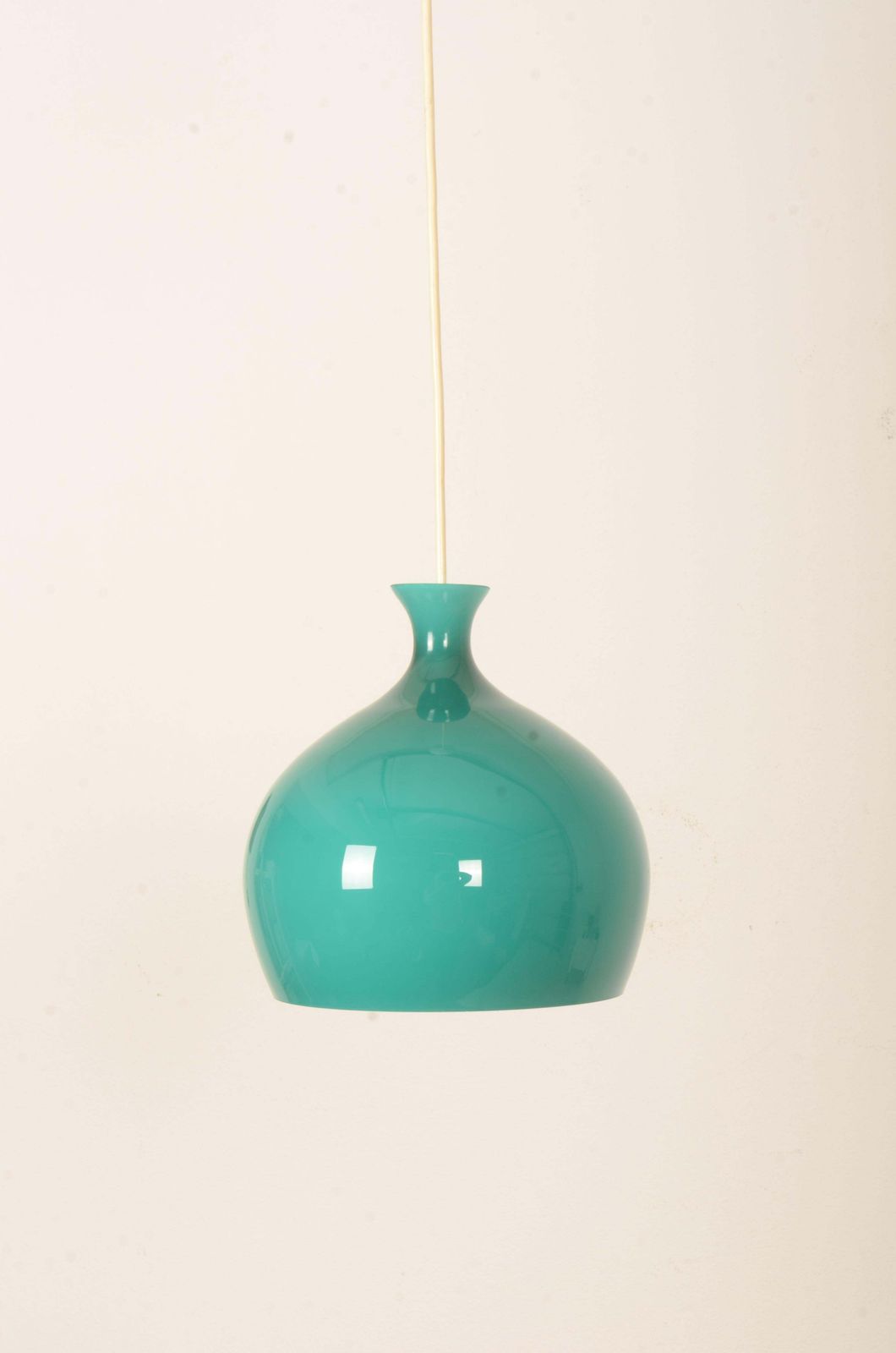 Rare Onion Pendants In Turquoise Glass By Helge Zimdal photo buy