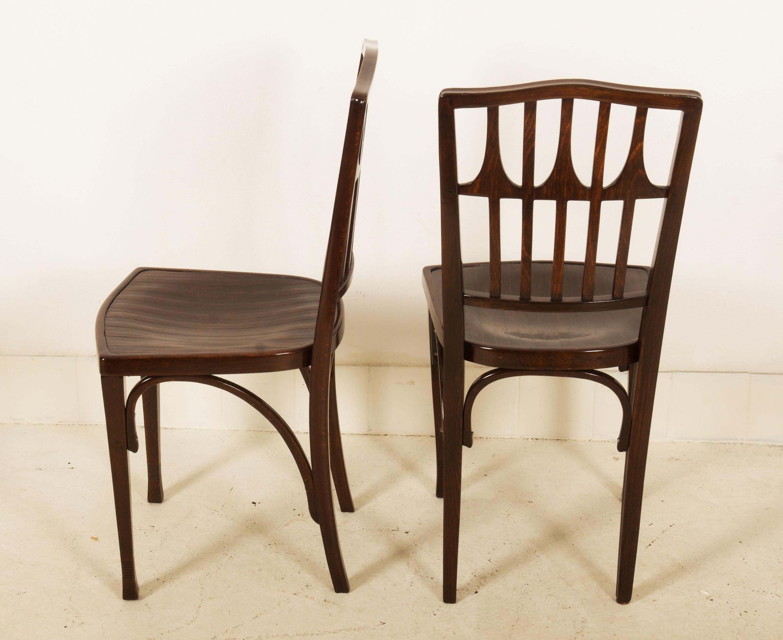 Set Of Two Dinning Chairs By Koloman Moser Fo J.J. Kohn photo 1768.0