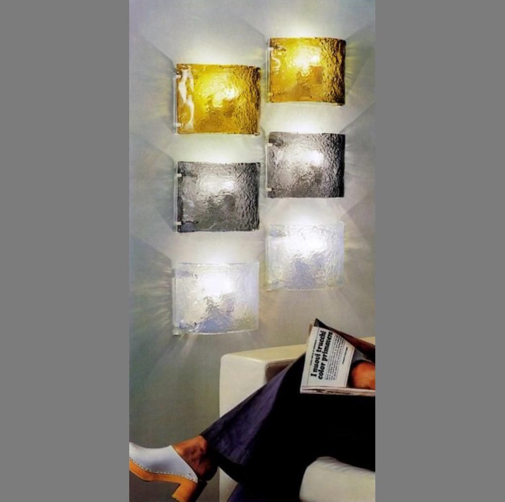 Midcentury Mural Of Murano Wall Sconces By Carlo Nason For Av.Mazzega, 1970s photo Lighting