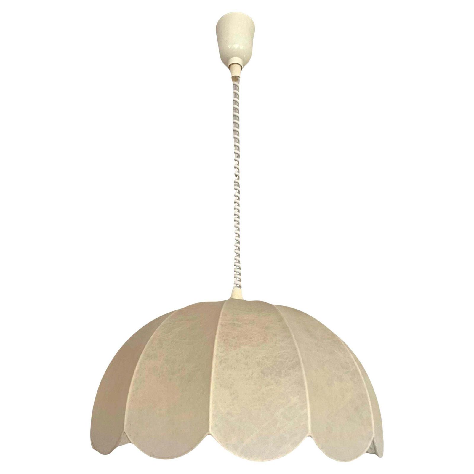 German Mid Century "Cocoon" Flower Adjustable Chandelier By Goldkant, 1970s