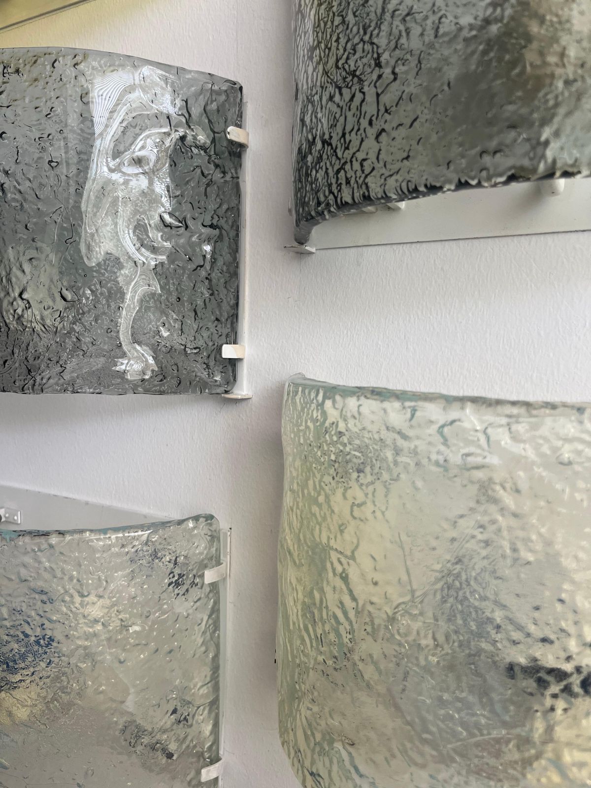photo vintage Midcentury Mural Of Murano Wall Sconces By Carlo Nason For Av.Mazzega, 1970s