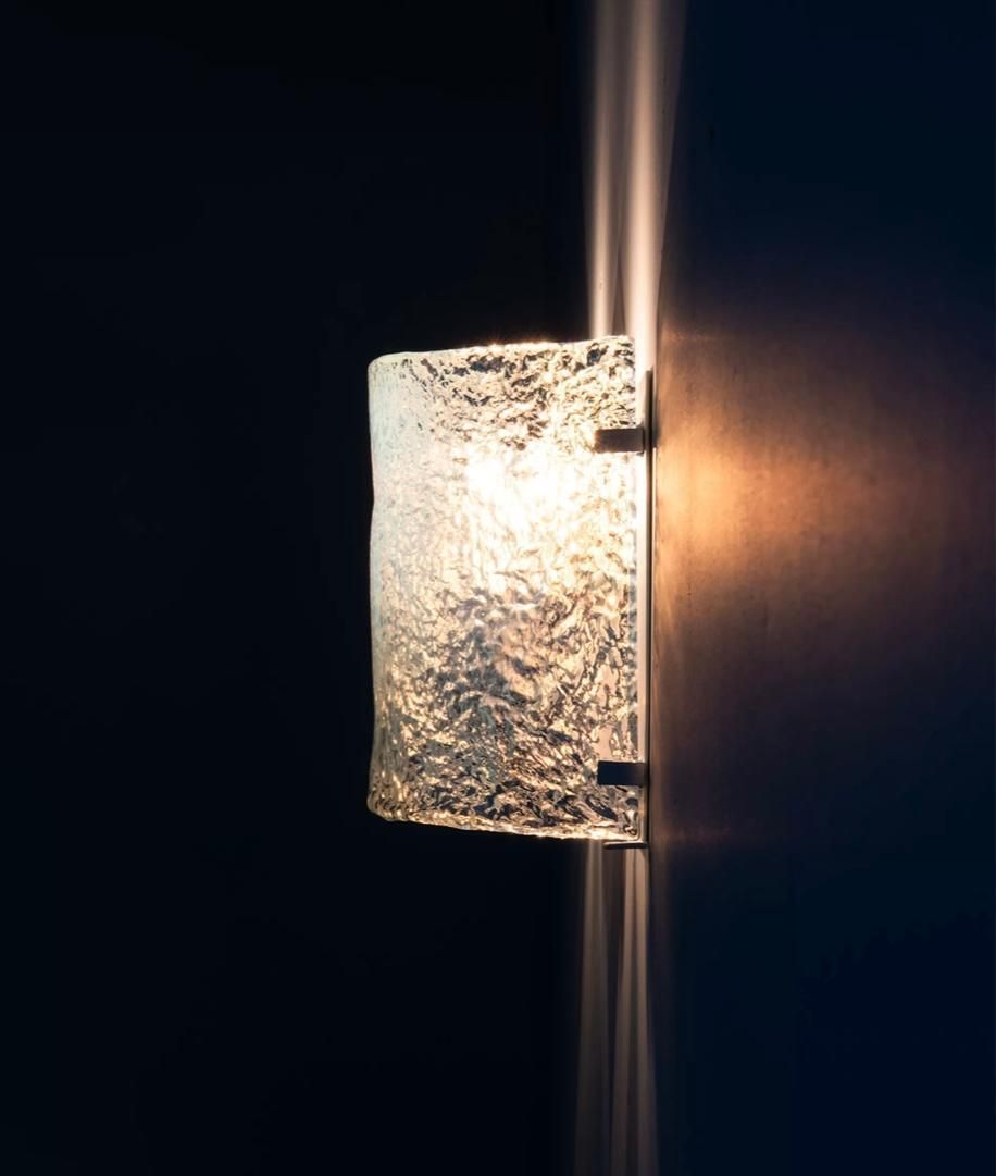 photo furniture Italian Set Of Three Murano Wall Sconces By Carlo Nason For Mazzega, 1970s