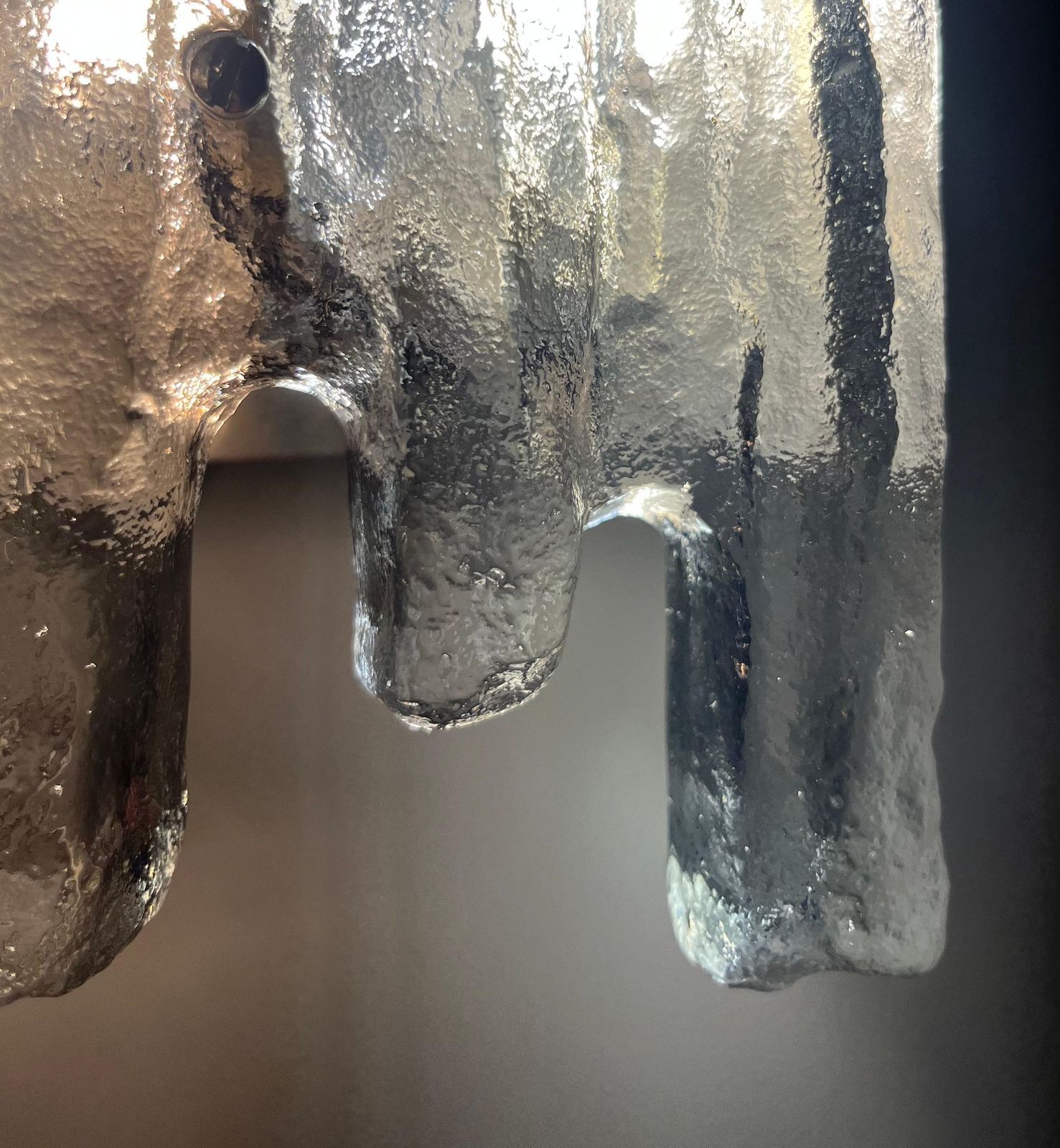 2303.0 Pair Of Midcentury Austrian Murano Glass "Faun" Wall Sconces By Kalmar, 1970s photo