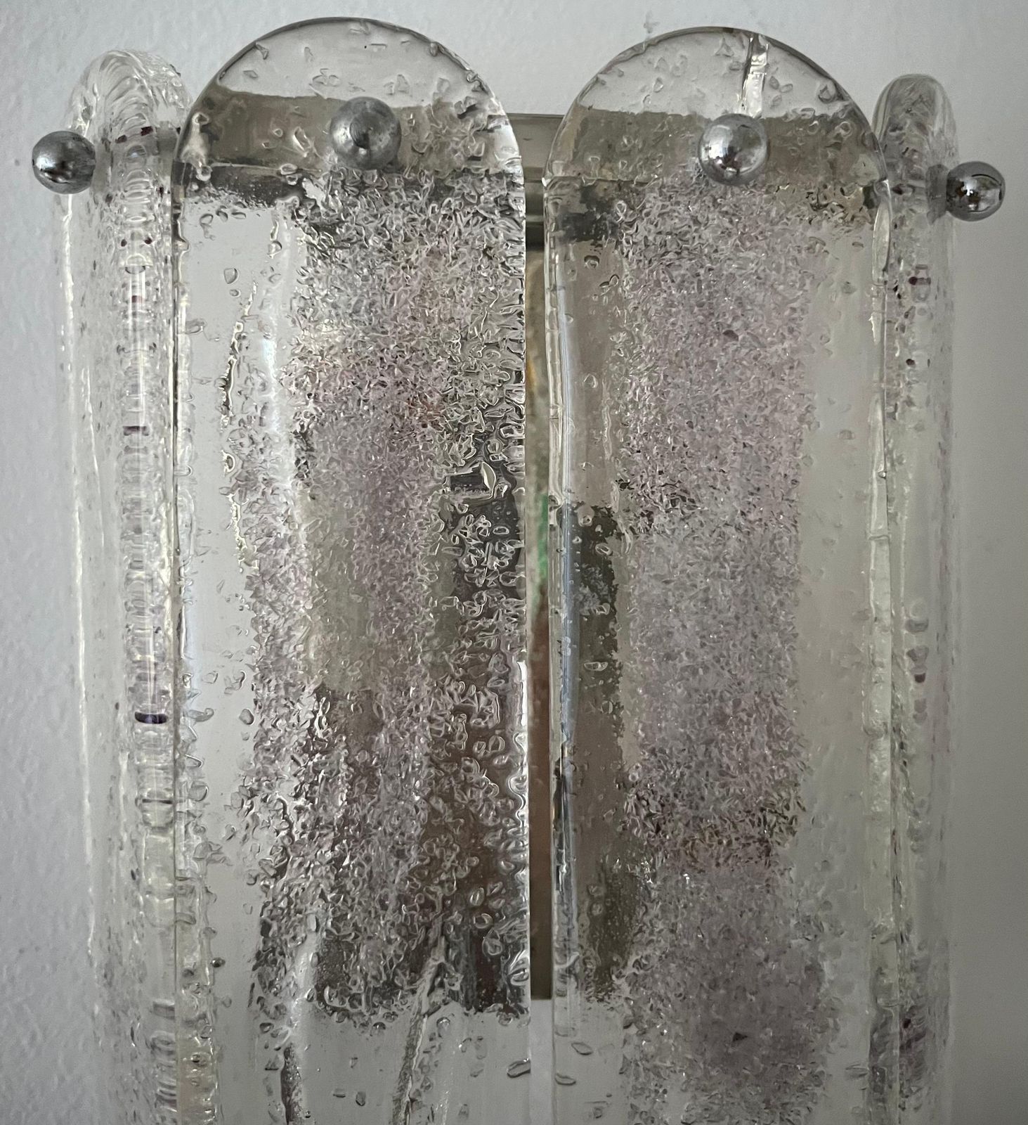 Italian Mid Century Lilac Murano Glass Wall Sconce By Mazzega, 1970s photo 1445.0