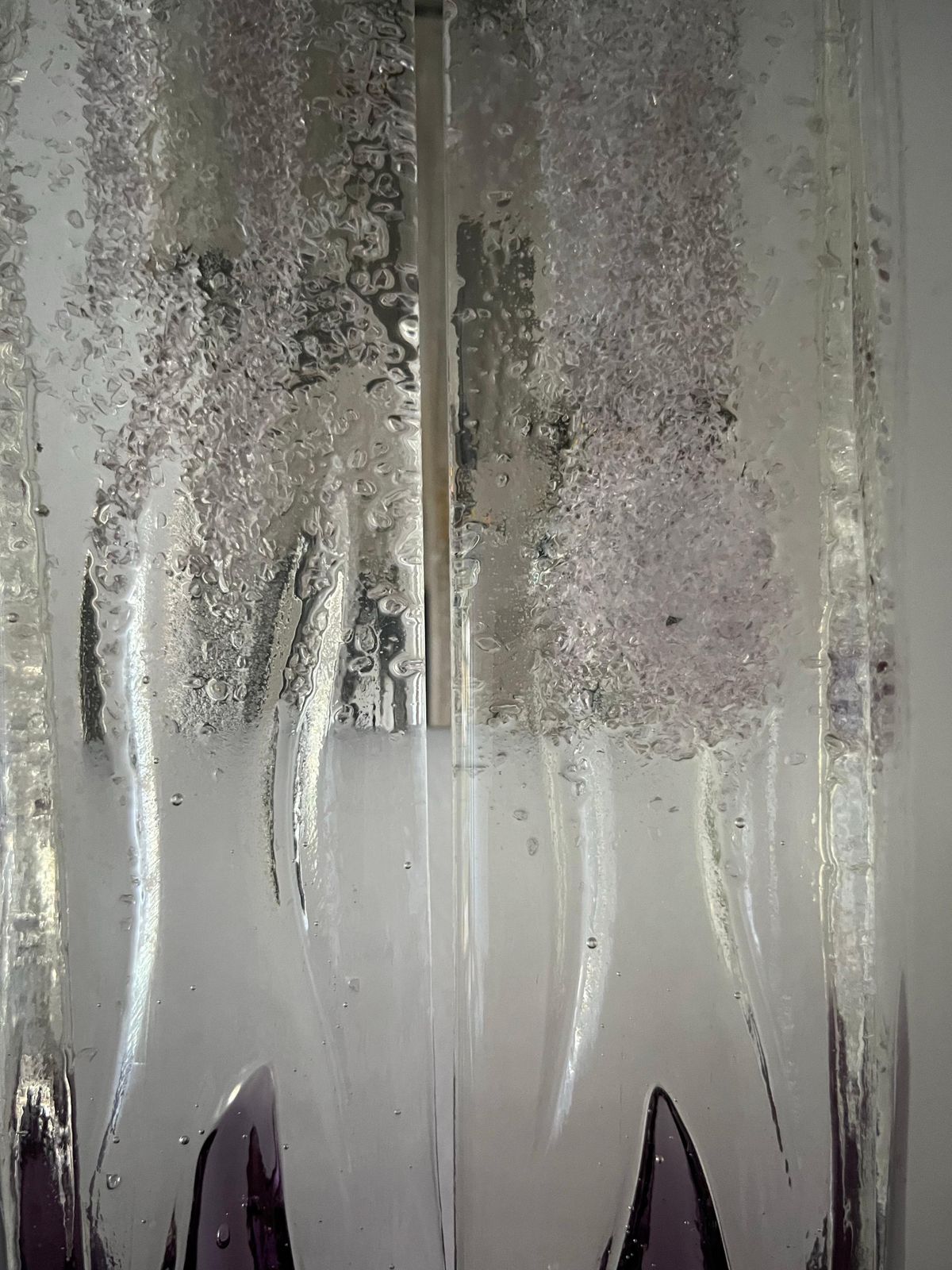 photo furniture Italian Mid Century Lilac Murano Glass Wall Sconce By Mazzega, 1970s