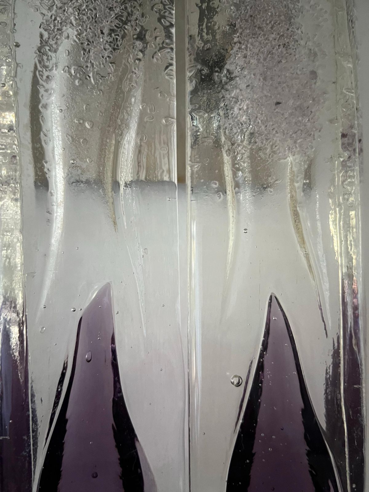photo for sale Italian Mid Century Lilac Murano Glass Wall Sconce By Mazzega, 1970s