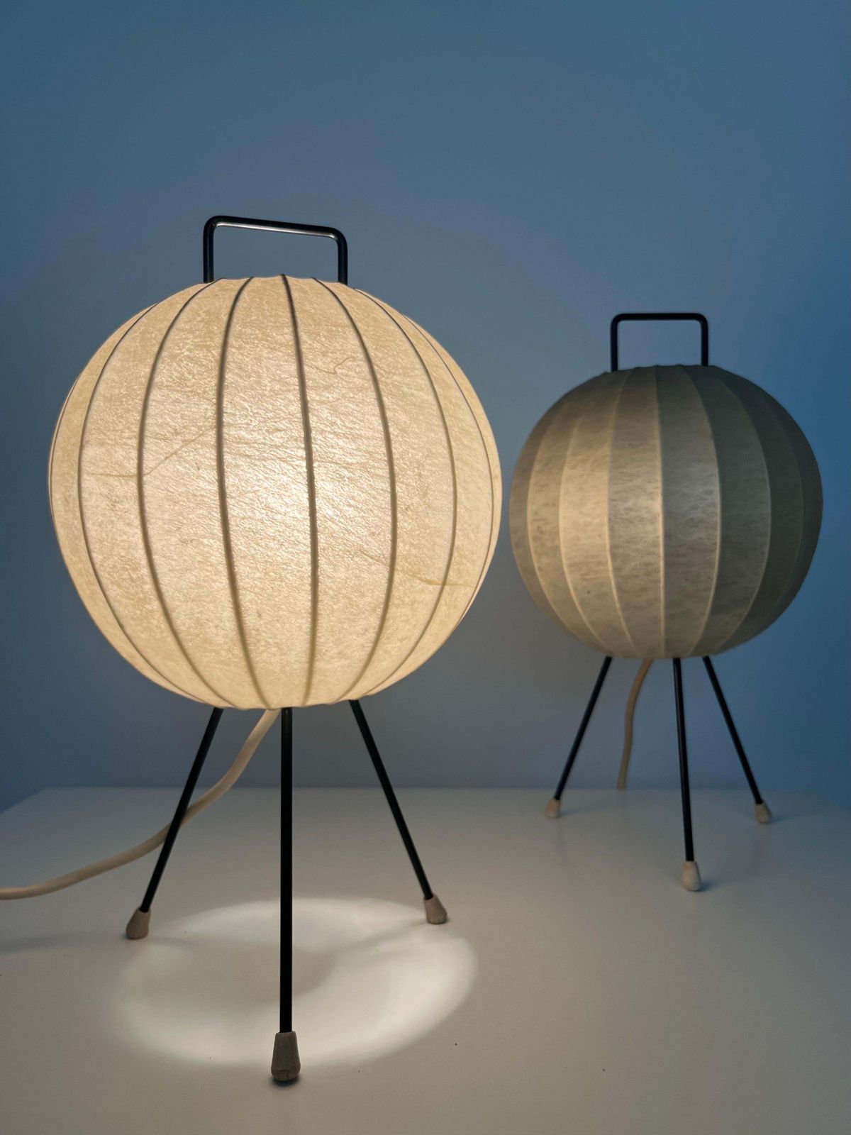 German Midcentury Pair Of "Cocoon" Table Lamps By Friedel For Goldkant, 1970s photo 4173.0