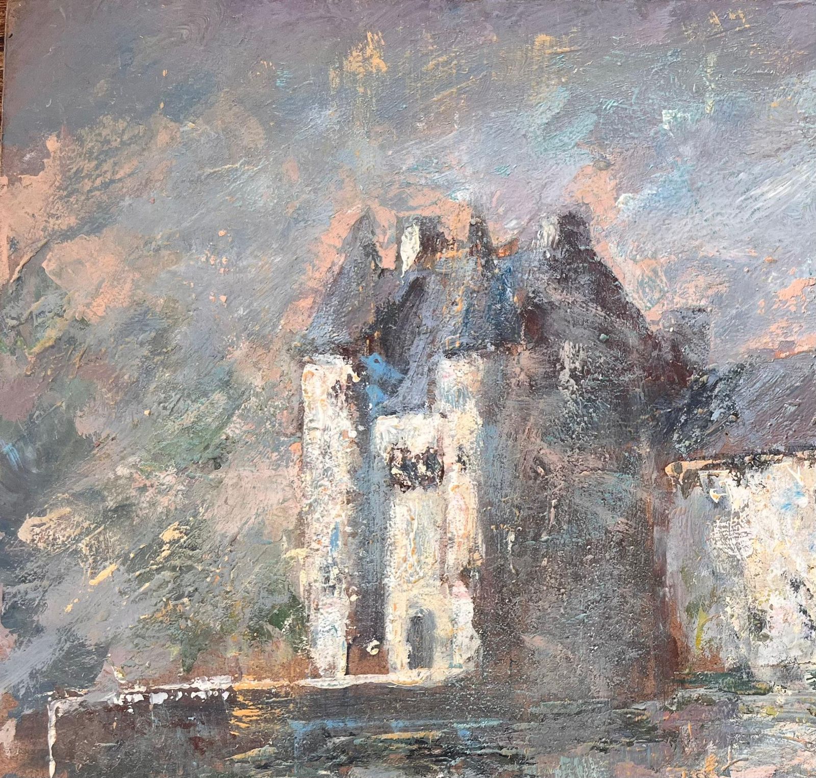 Fanch Lel French Impressionist Oil Painting Of Château De Trécesson In Brittany photo Art