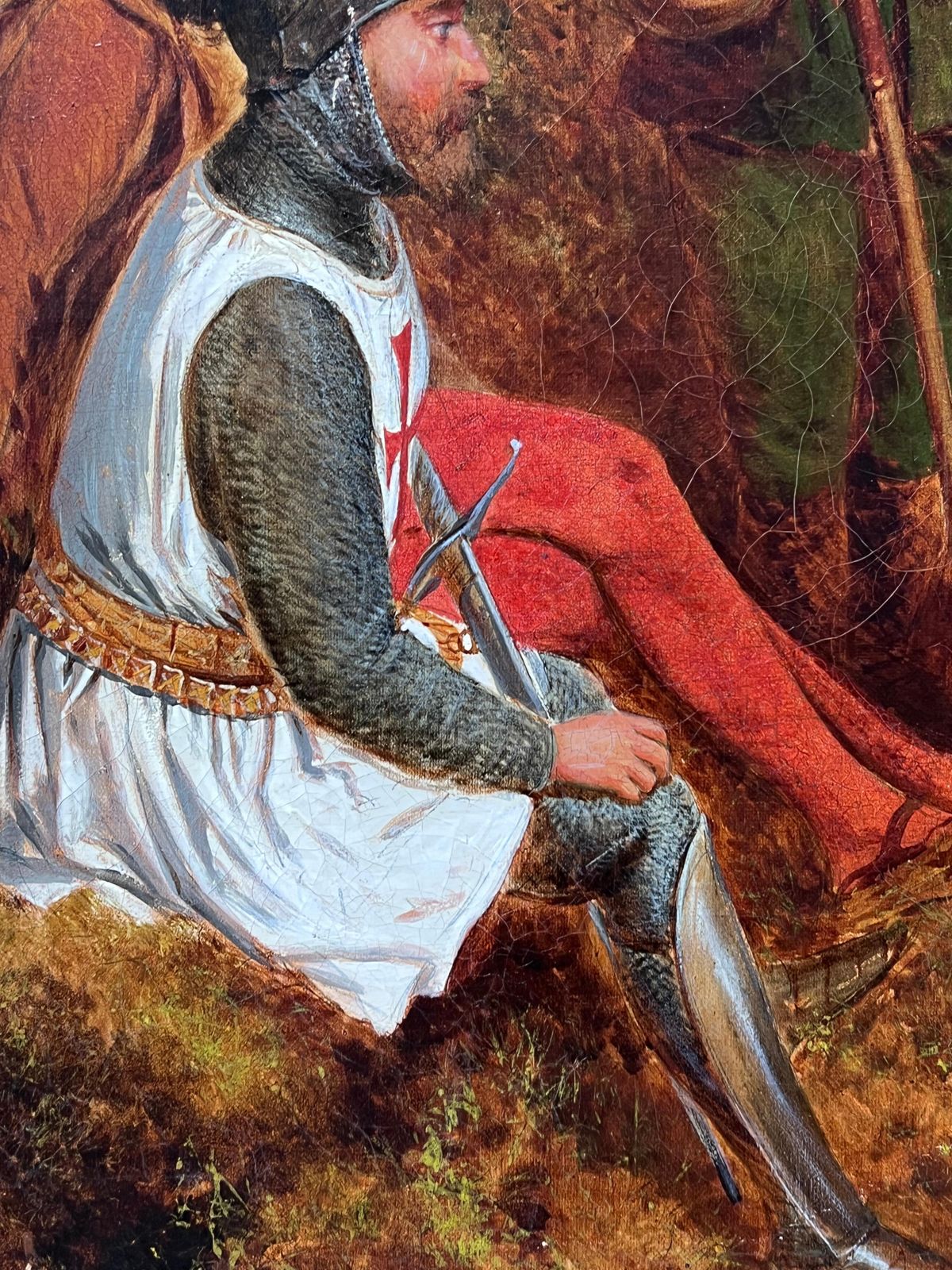 photo furniture English Victorian Oil Large 19th Century English Victorian Oil Painting Robin Hood & Merry Men