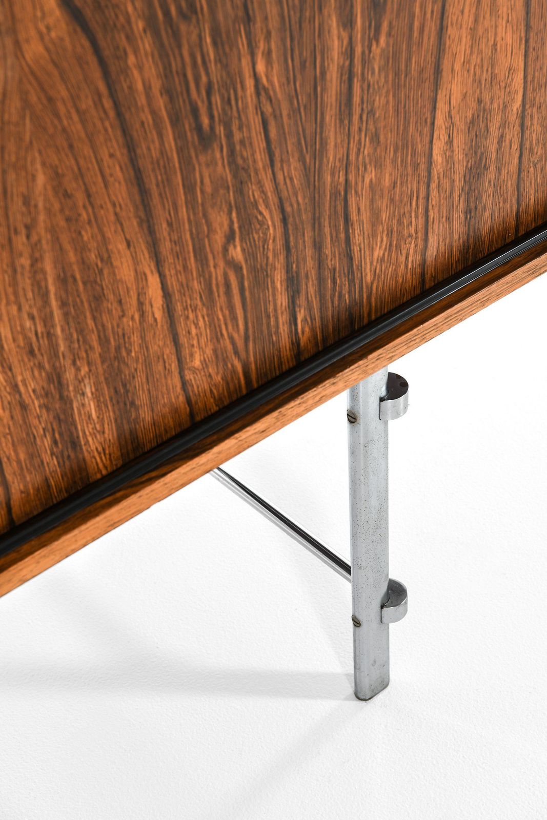 Freestanding Sideboard In Rosewood And Chromed Steel By Jan Lunde Knudsen photo buy