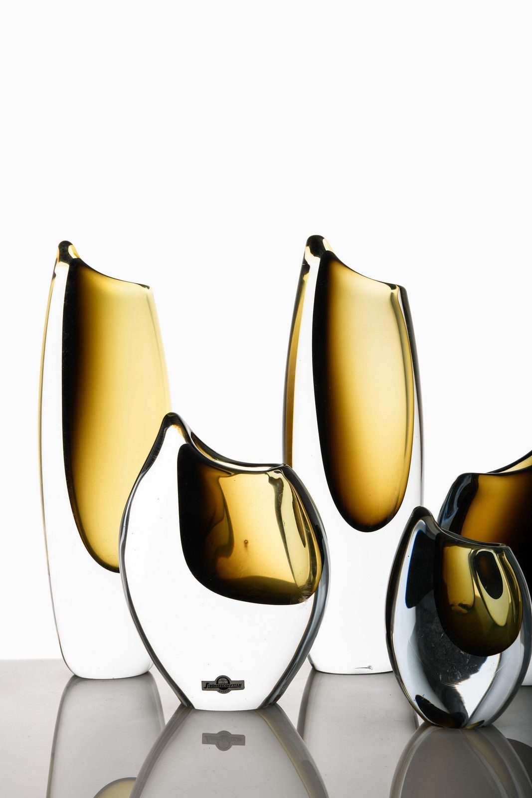 Set Of 9 Glass Vases By Gunnar Nylund, 1950’s photo furniture
