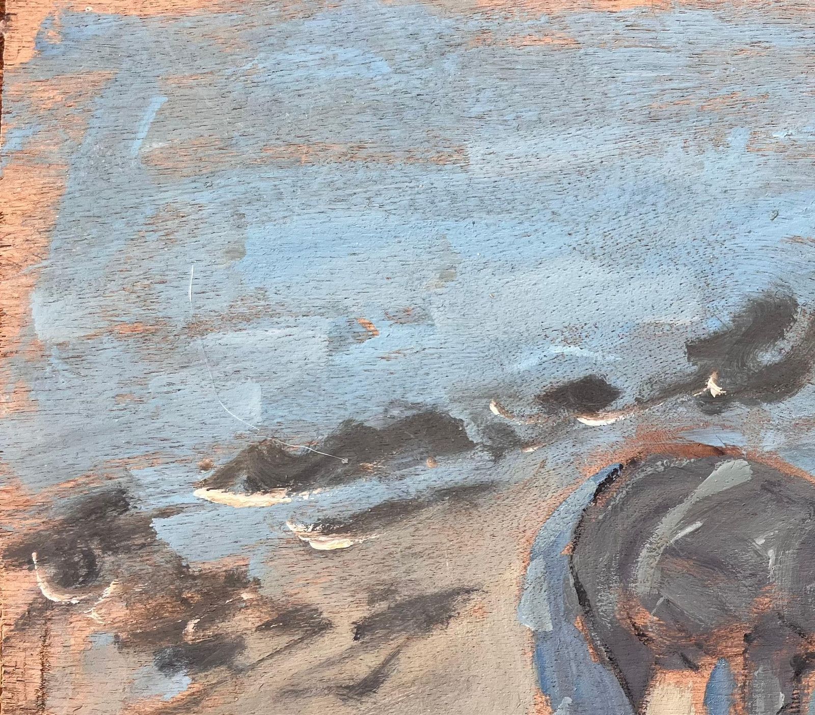 Fanch Lel Post Impressionist French Coastal Scene Of A Clam Digger On The Beach photo vinterior