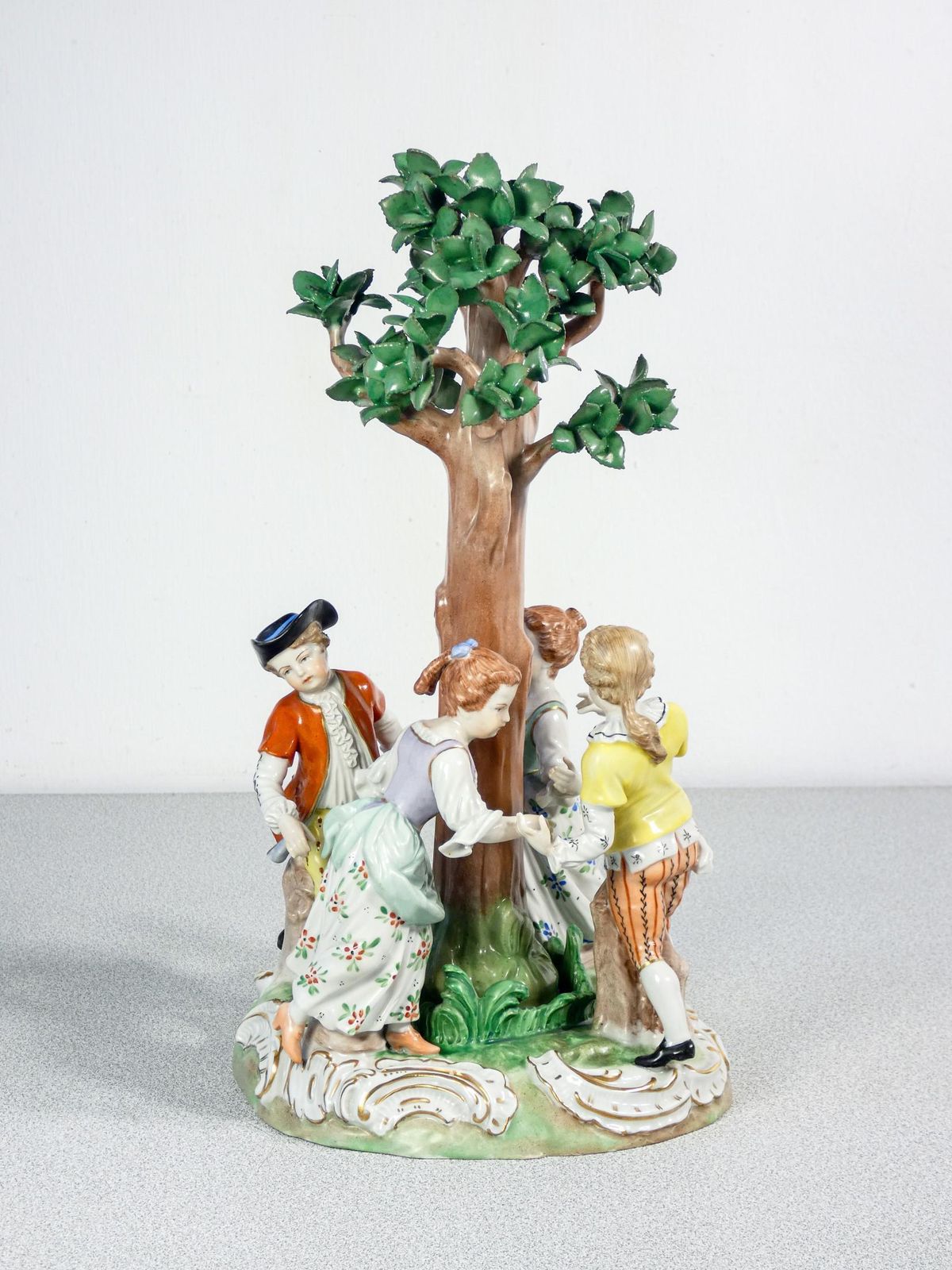 Dresden Porcelain Sculpture Molded And Painted By Hand. Early 20th Cent. photo furniture