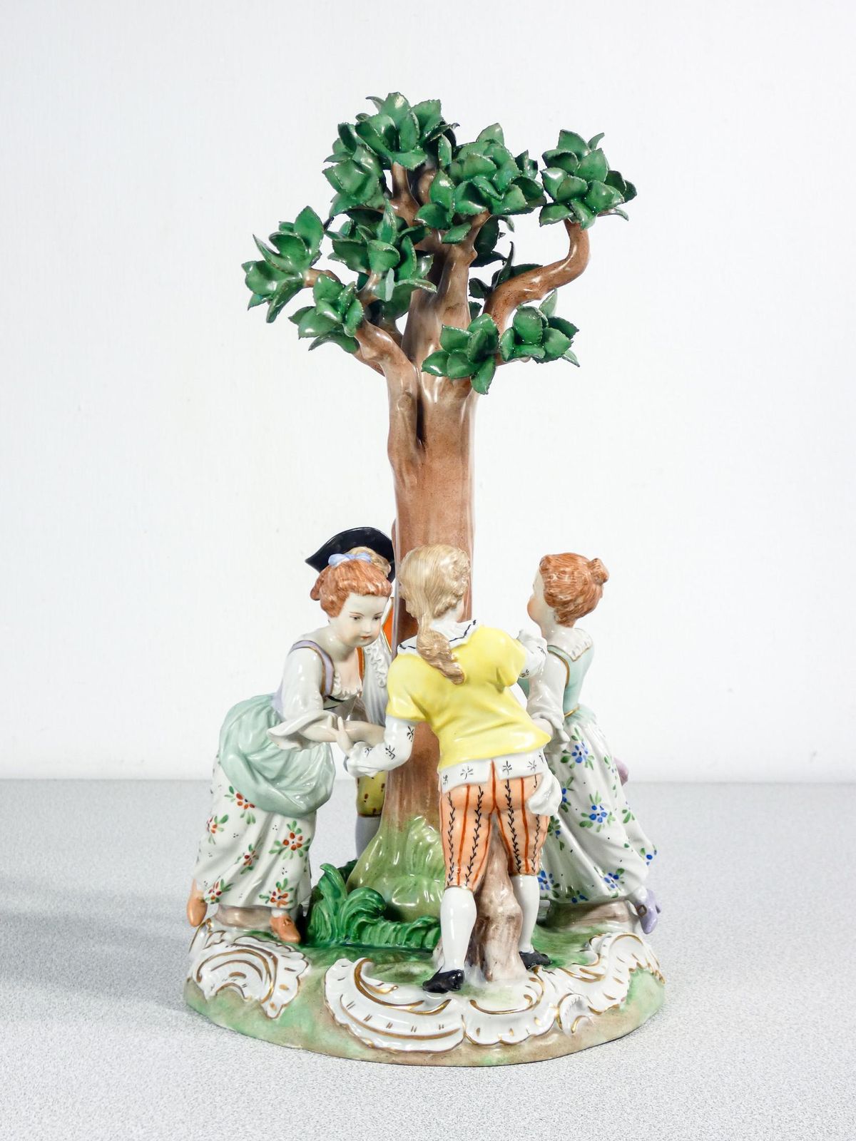 Dresden Porcelain Sculpture Molded And Painted By Hand. Early 20th Cent. photo vintage