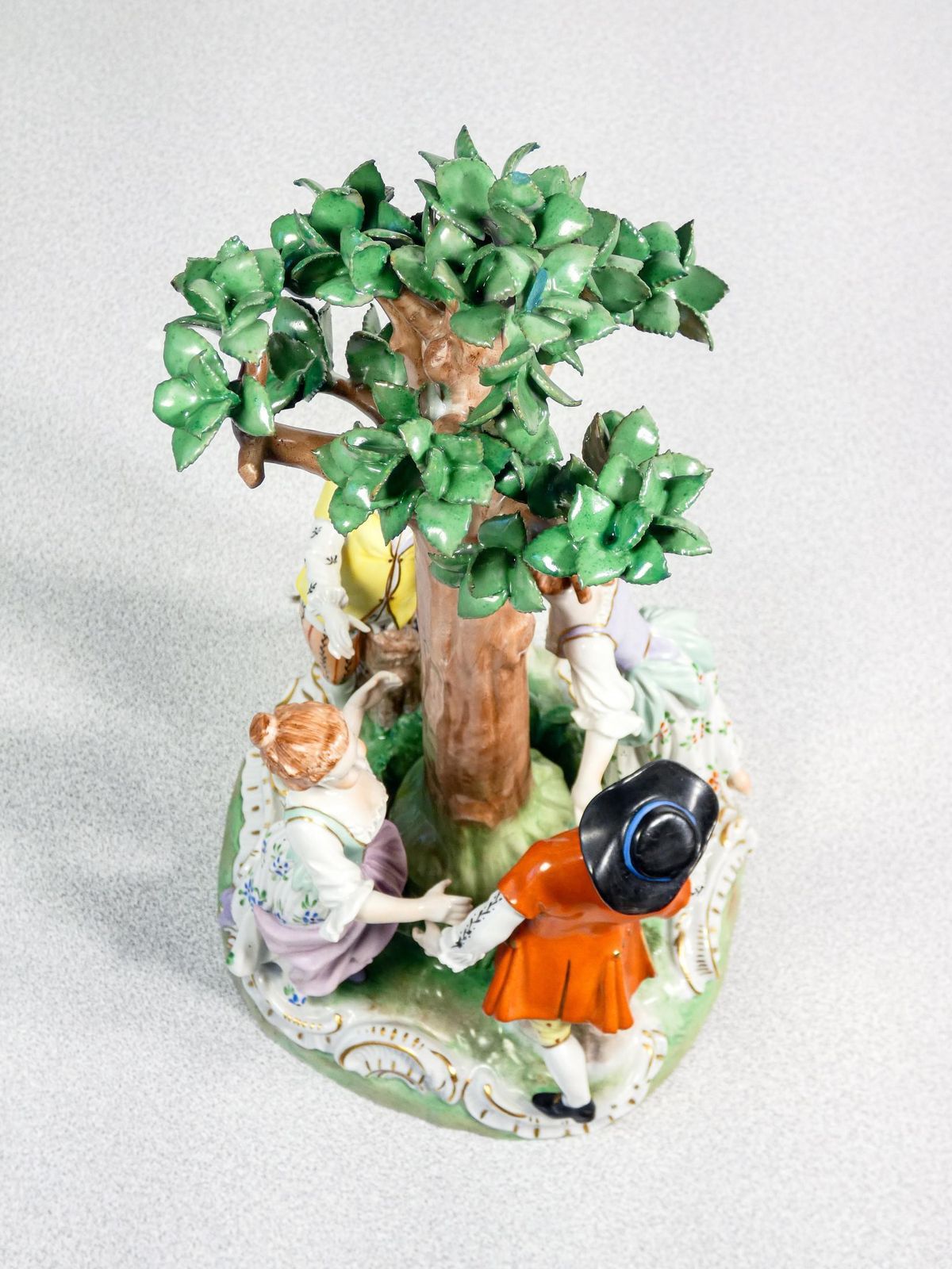 photo for sale Dresden Porcelain Sculpture Molded And Painted By Hand. Early 20th Cent.
