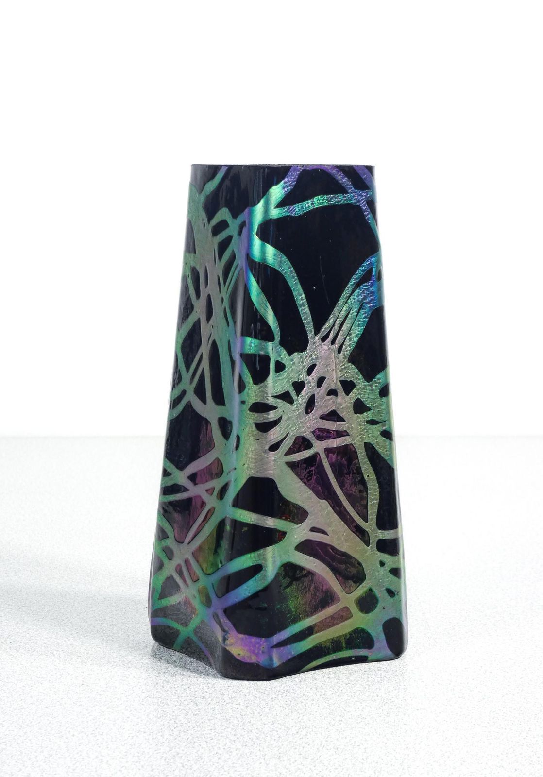 Pallme König Iridescent Blown Glass Vase. Austria, Years 10 photo Home Decor