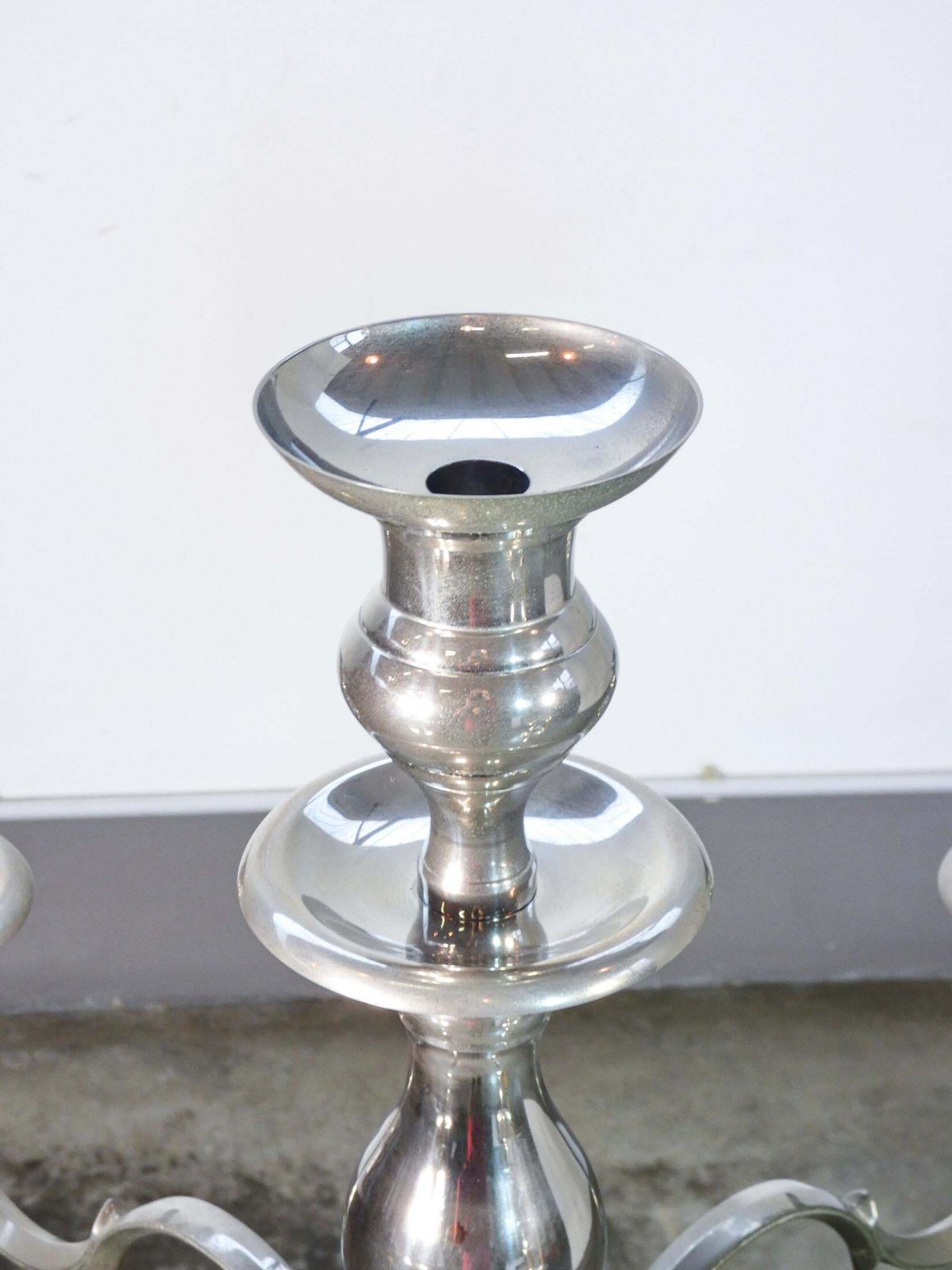 Large Floor Candelabra, Five Lumen Metal Torchiere, Louis XVI Style photo 568.0