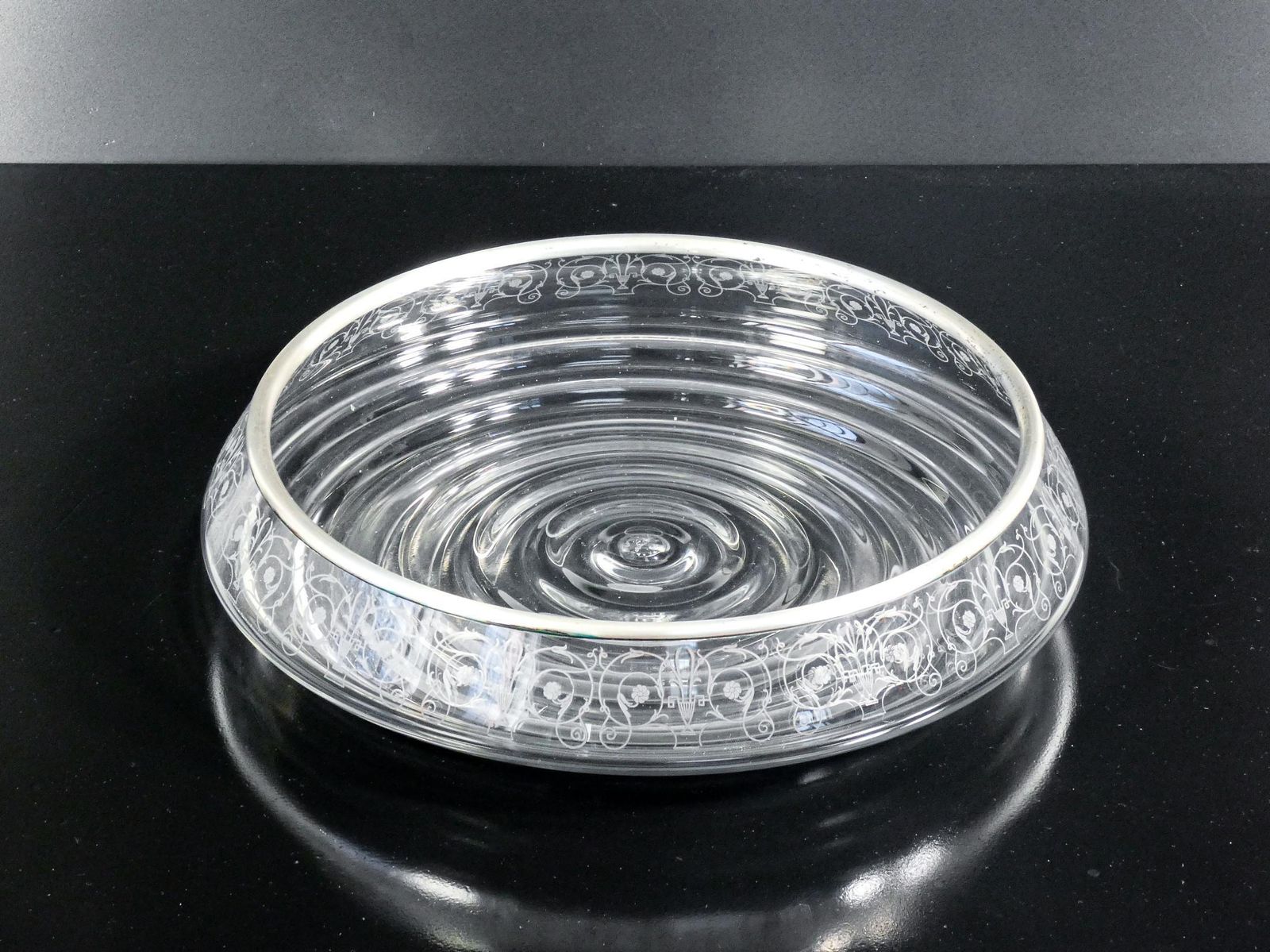 Centerpiece Vase, Fruit Bowl Baccarat Decoration Rohan Silver Rim 800 photo furniture
