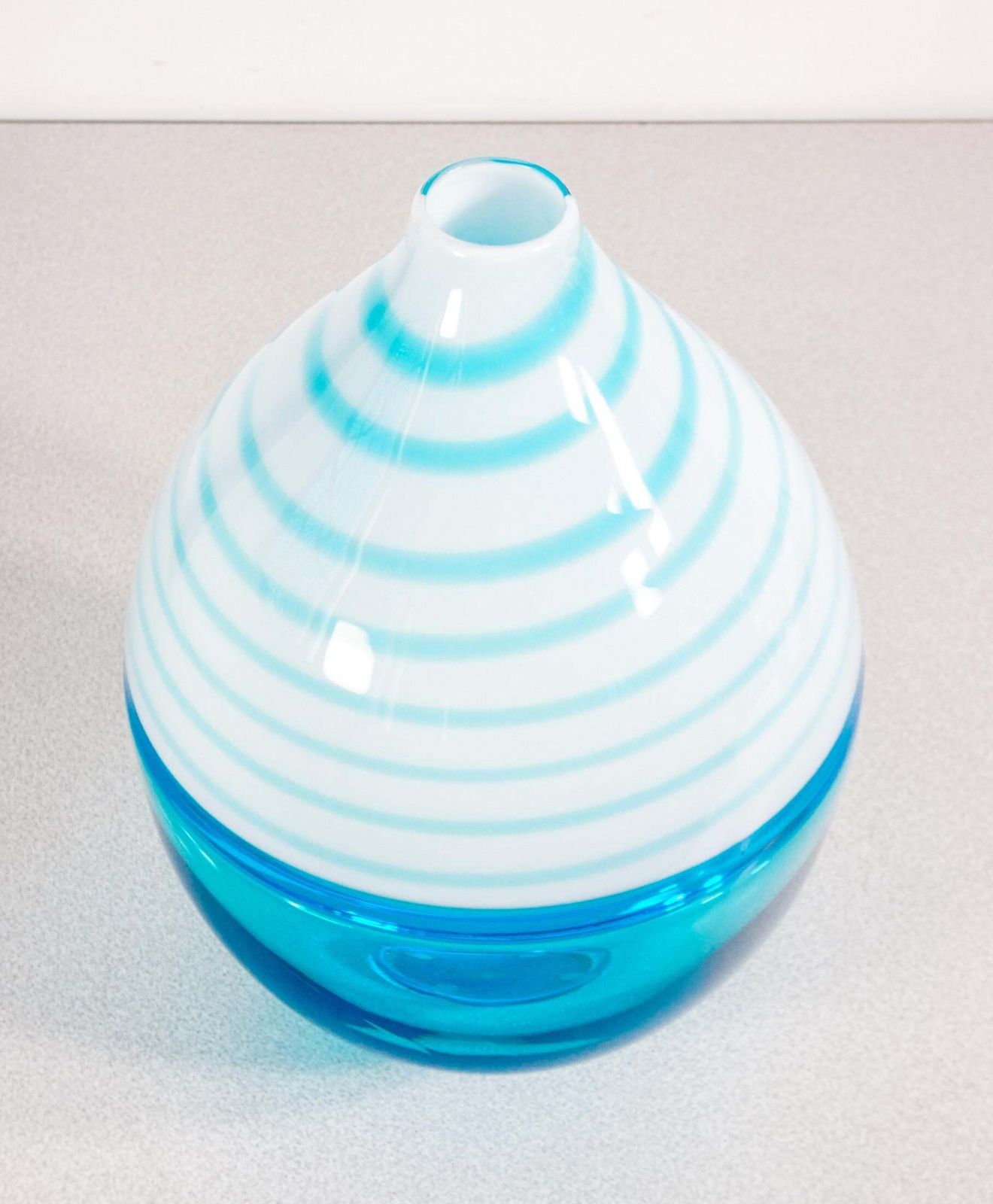 Blown Glass Vase Design Paolo Crepax. Large Blue Version. 1990s photo Home Decor