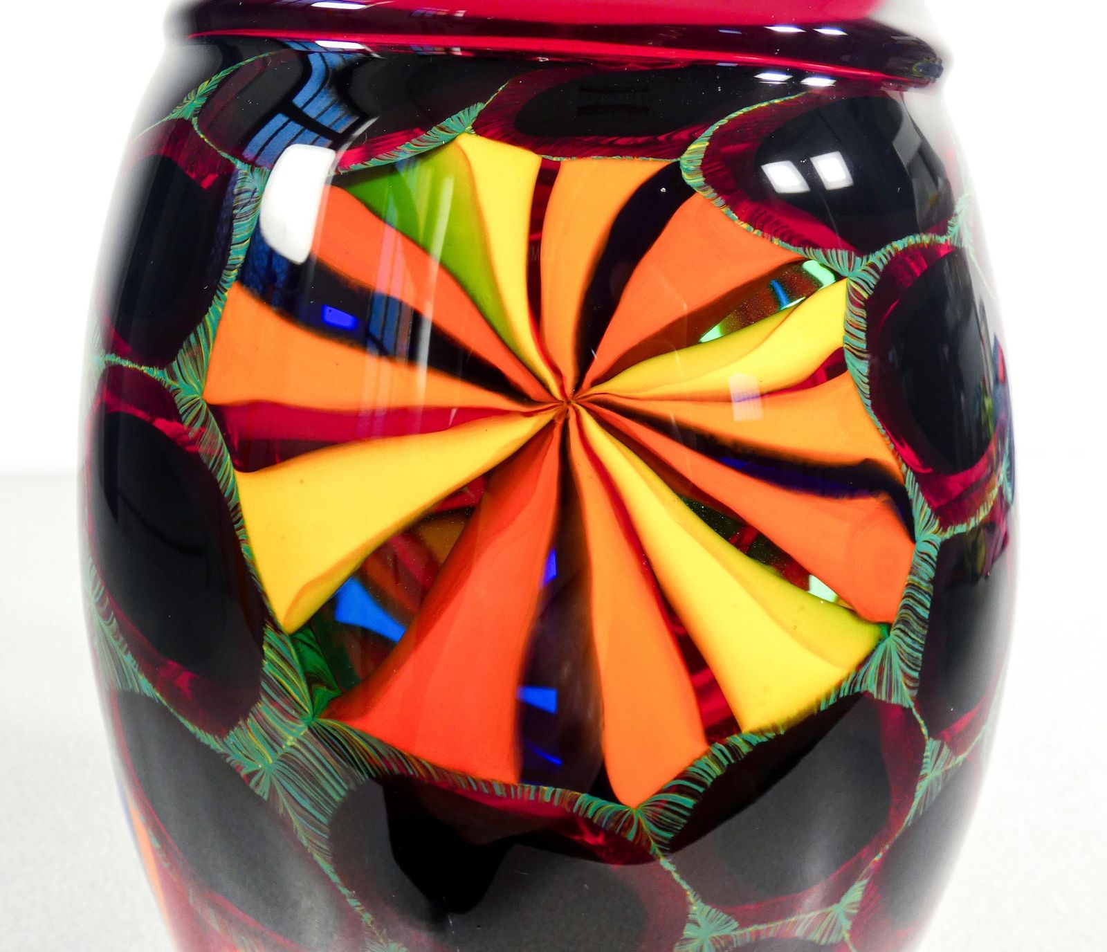 Blown Glass Vase Design Paolo Crepax. 1990s photo buy