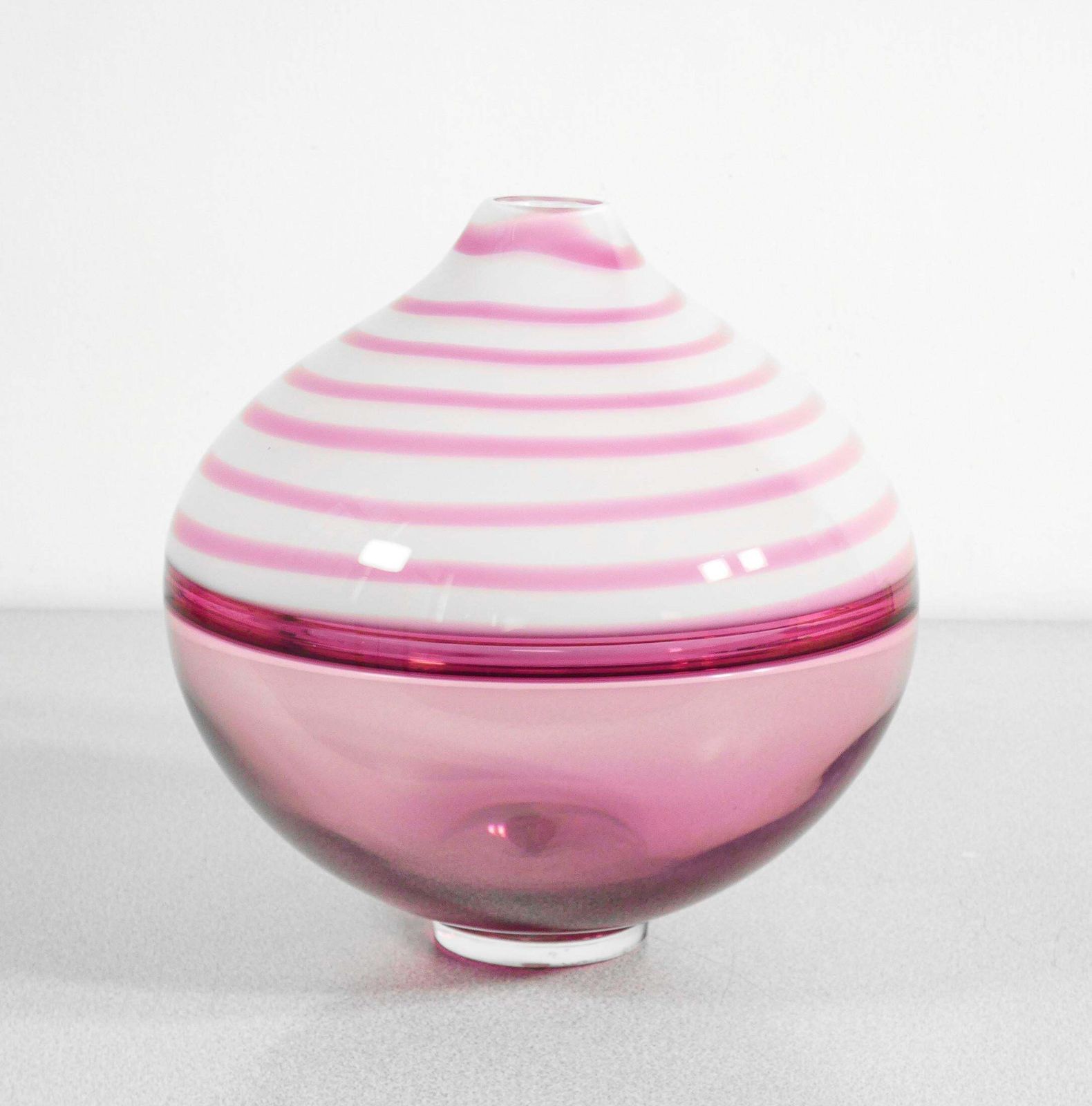 Blown Glass Vase Design Paolo Crepax. Pink Version. 1990s photo furniture