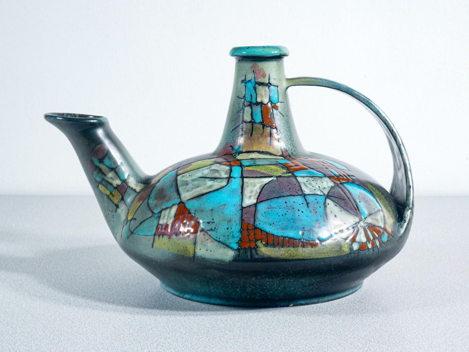 Glazed Ceramic Pitcher, Design Nanni Valentini For Bruno Baratti. Anni 60 photo 1119.0