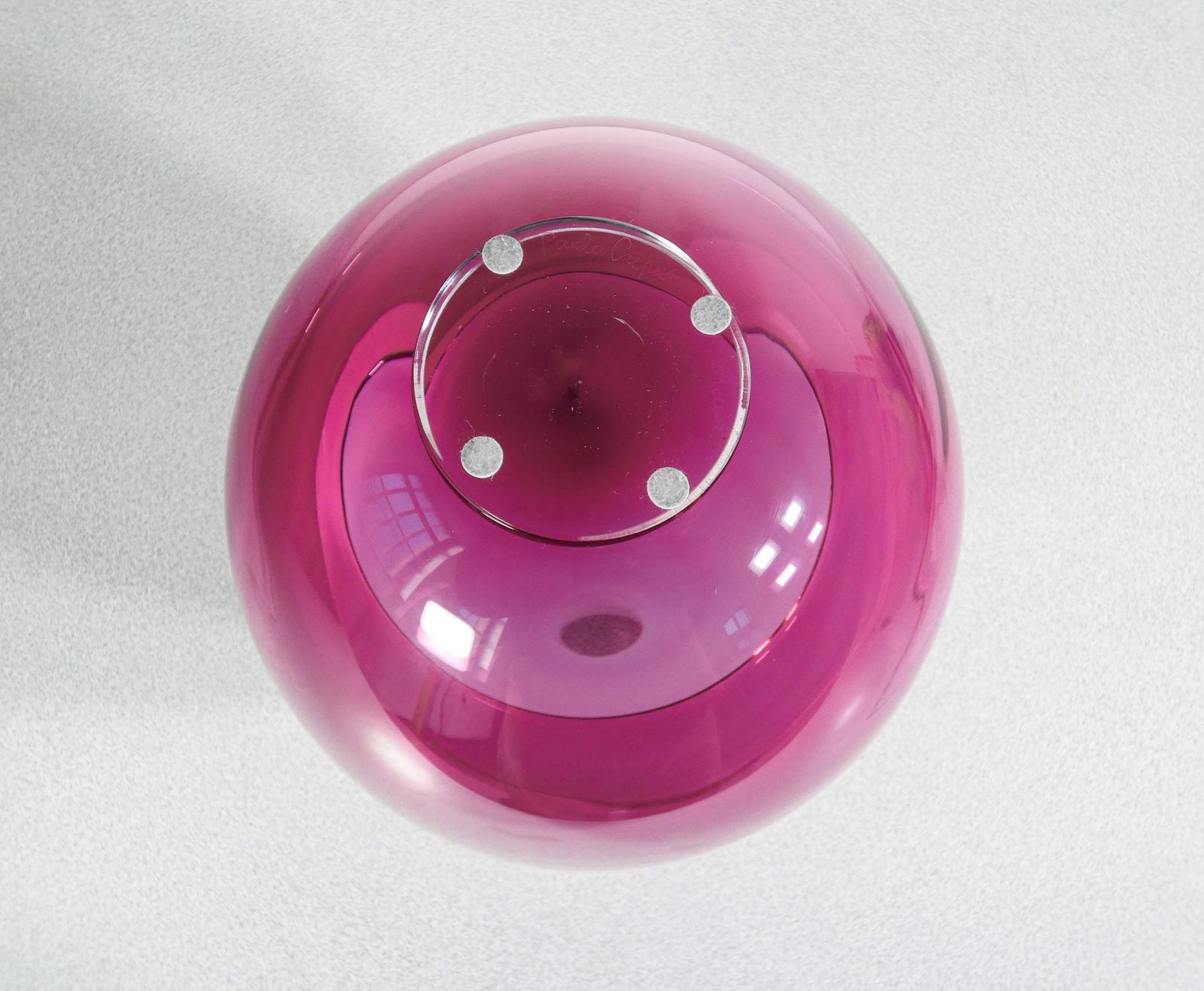 photo furniture Blown Glass Vase Design Paolo Crepax. Large Pink Version. 1990s
